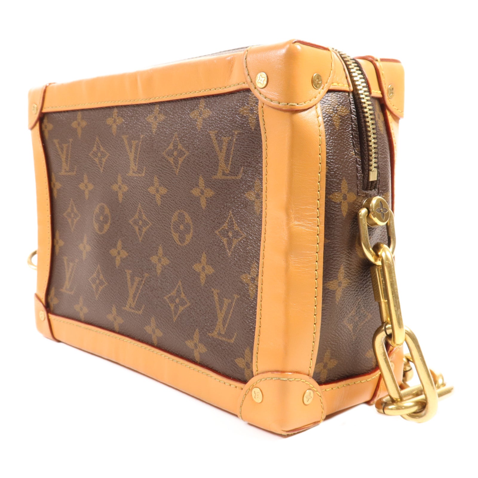 LOUIS VUITTON Monogram Soft Trunk金扣肩背袋