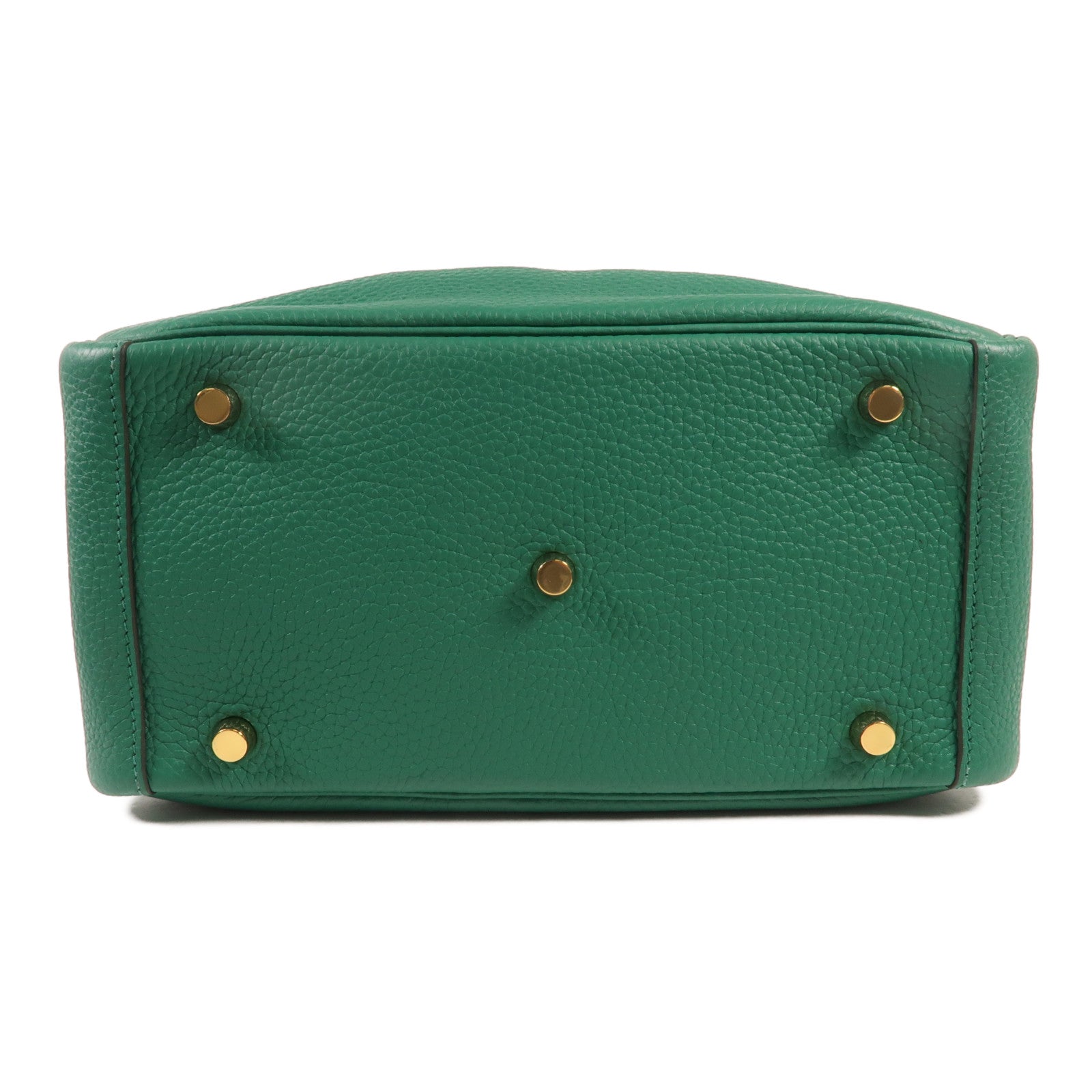 HERMES 【激減優惠】Clemence皮革Lindy 26金扣手挽肩背兩用袋Vert Vertigo