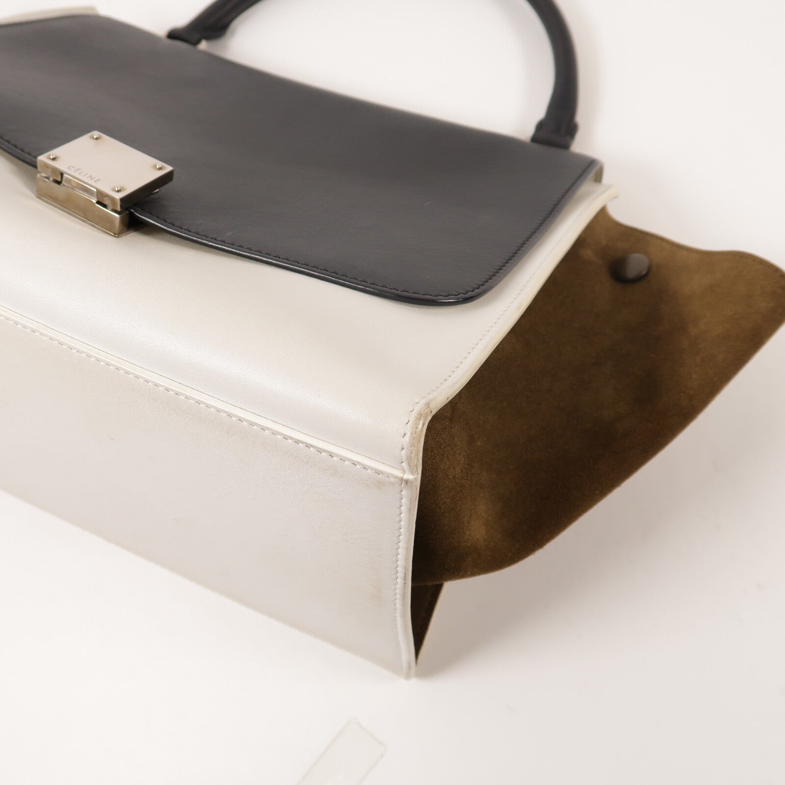 CELINE 牛皮皮革/麂皮皮革Trapeze Medium手挽肩背兩用袋
