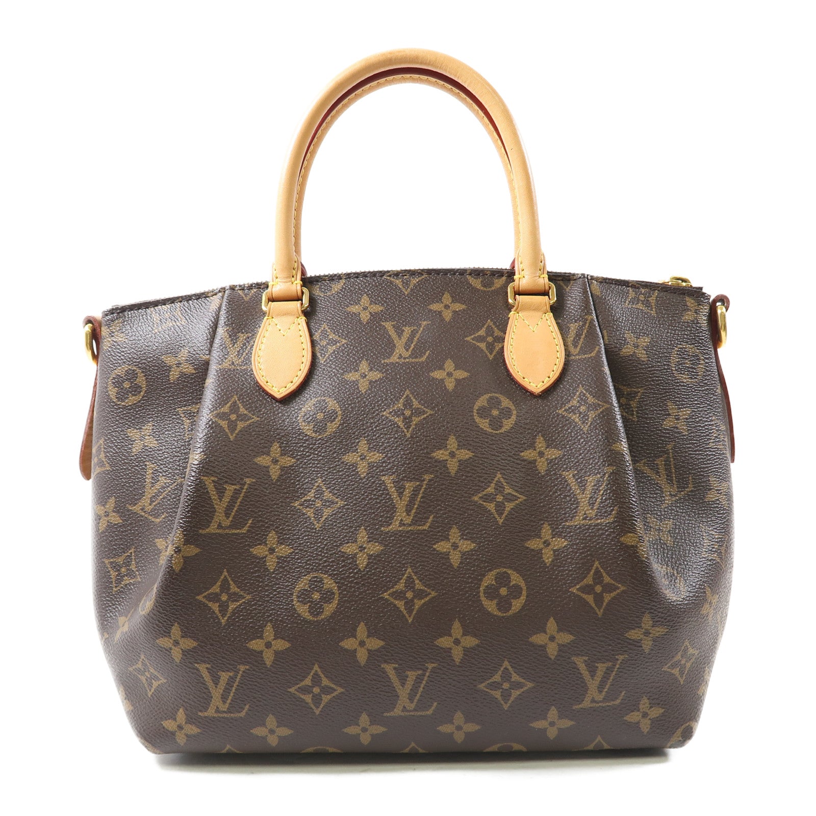 LOUIS VUITTON Monogram Turenne PM金扣手挽肩背兩用袋棕色