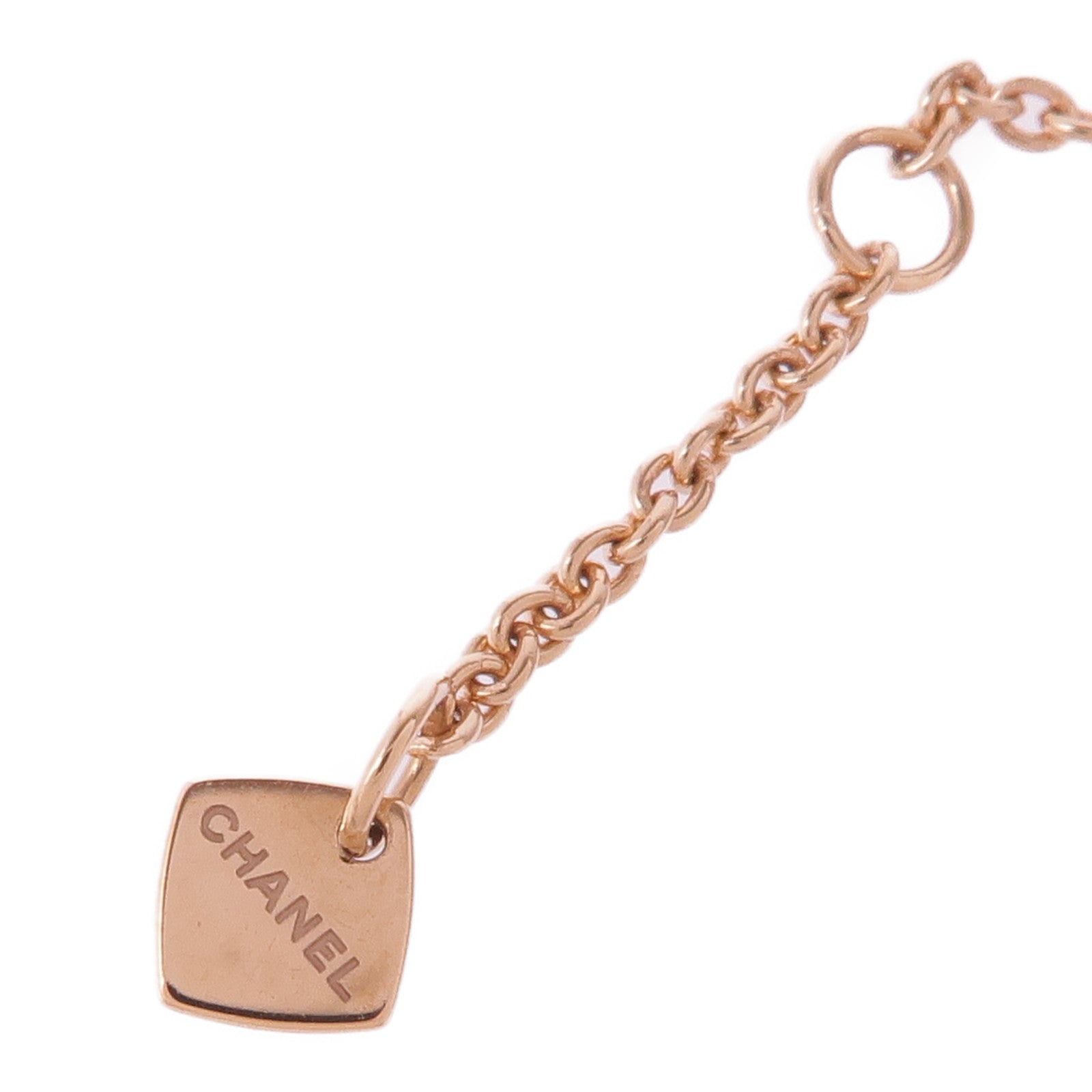 CHANEL 18K玫瑰金Coco Necklace鑽石項鍊