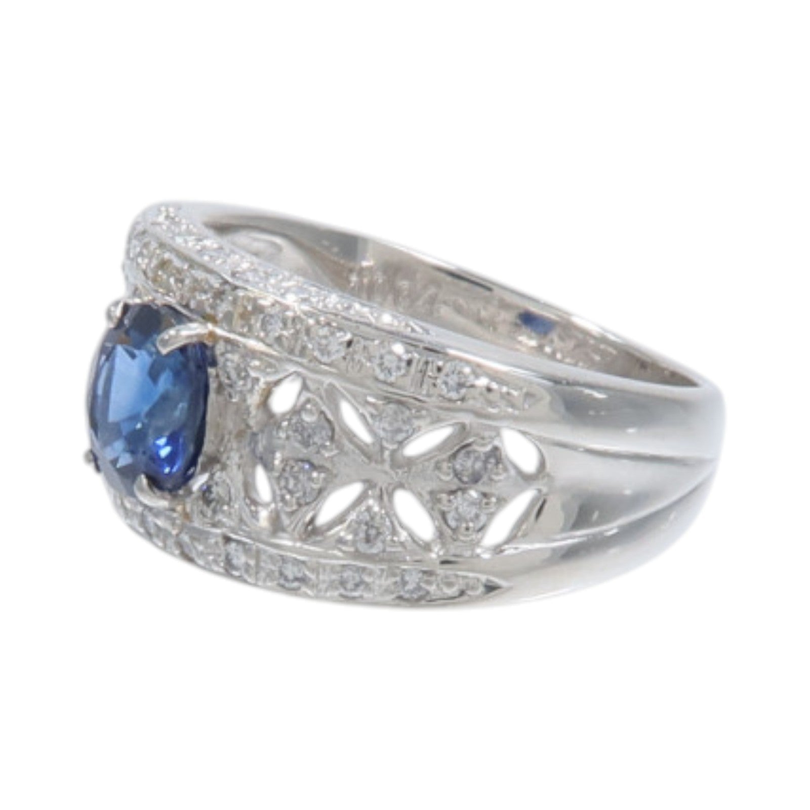 JEWELRY PT900鉑金Sapphire Diamond藍寶石/鑽石戒指