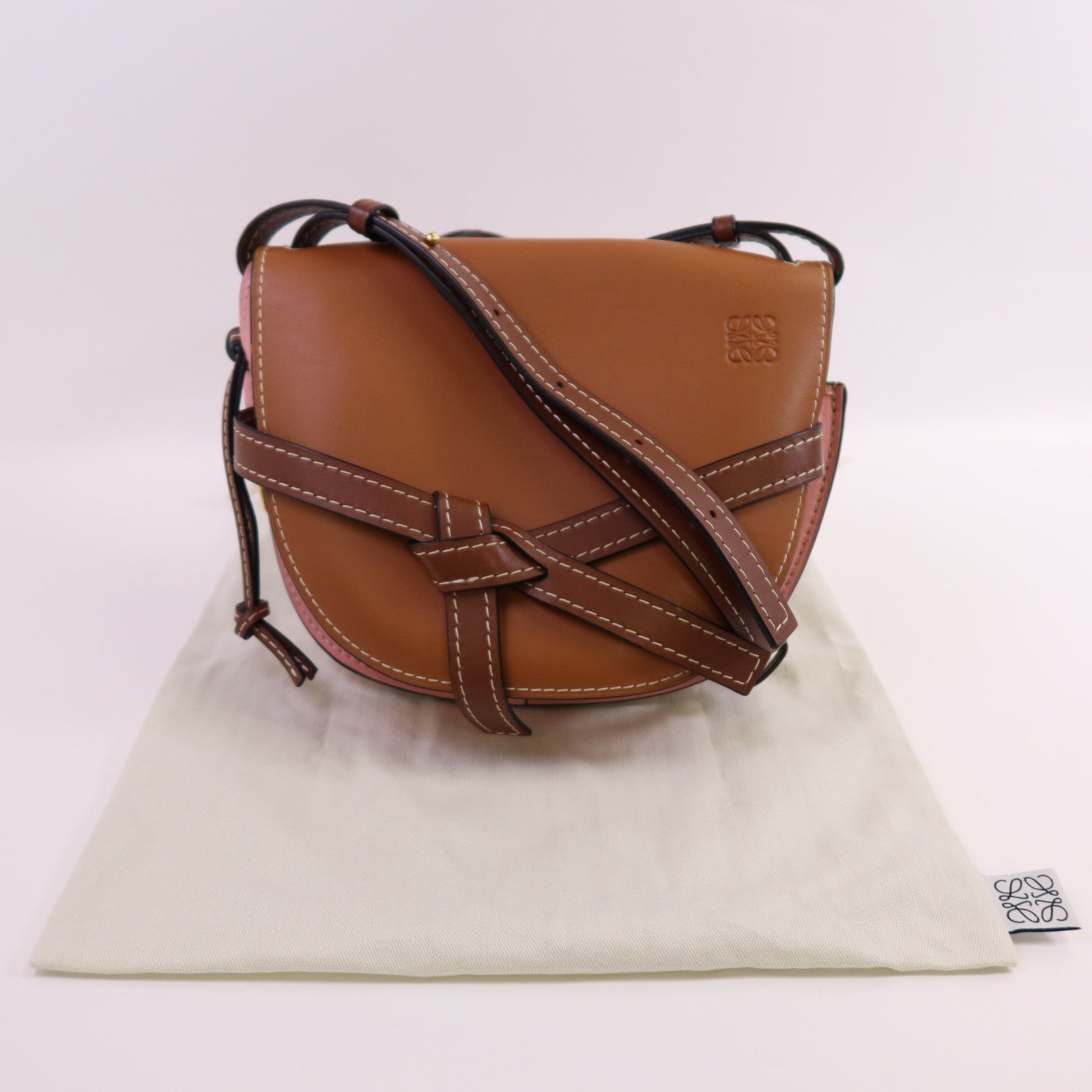 LOEWE 牛皮皮革Gate Small Bag金扣肩背袋