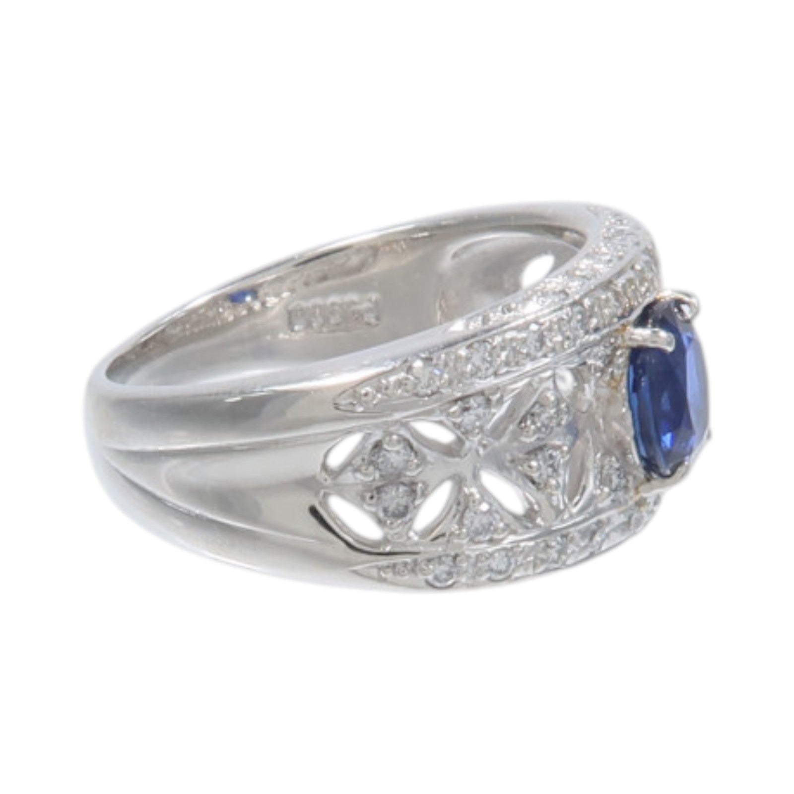 JEWELRY PT900鉑金Sapphire Diamond藍寶石/鑽石戒指