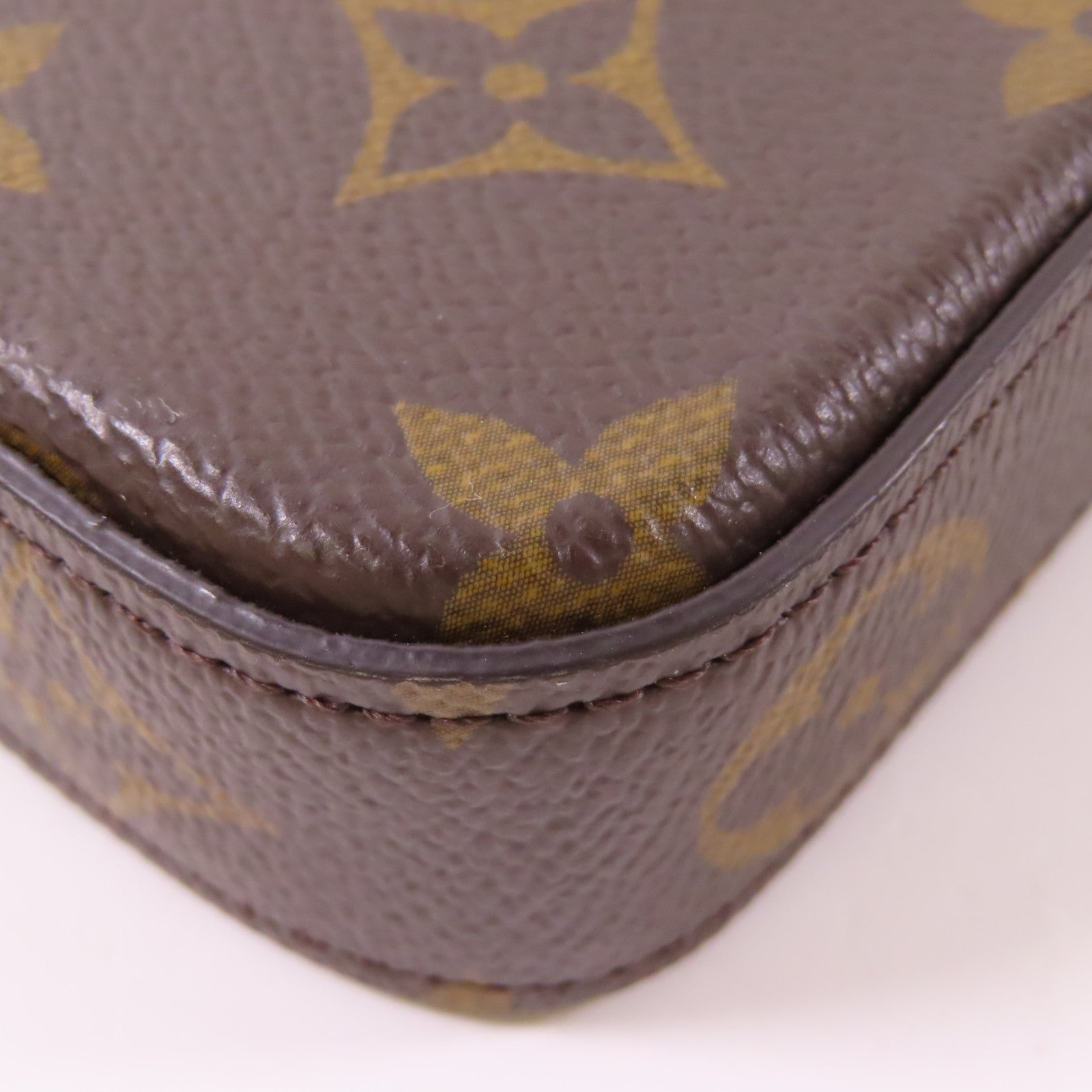 LOUIS VUITTON Monogram Pochette Felicie金扣鏈帶肩背袋棕色