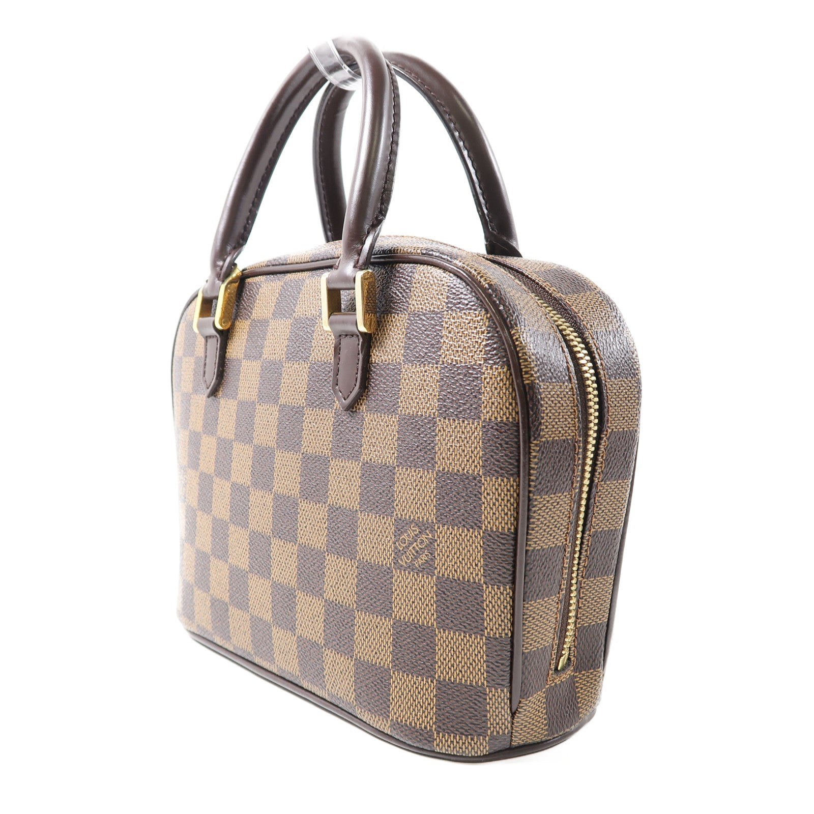 LOUIS VUITTON Damier Sarria Mini金扣手挽袋啡色