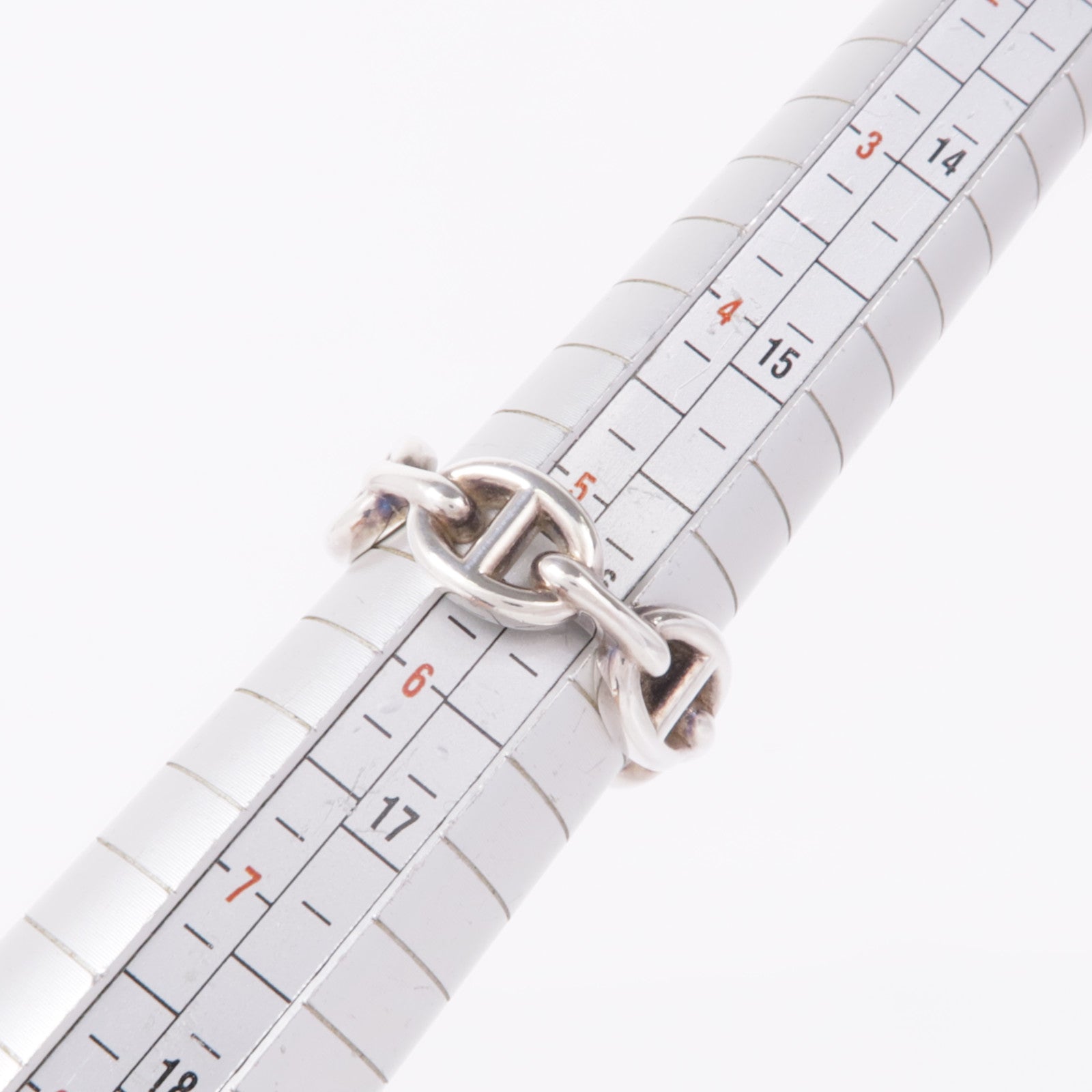 HERMES 925純銀Chaine d'ancre Enchainee ring戒指Hermes#50/US#5.25
