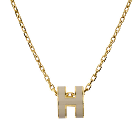 HERMES 金屬/琺瑯Mini Pop H Necklace項鏈