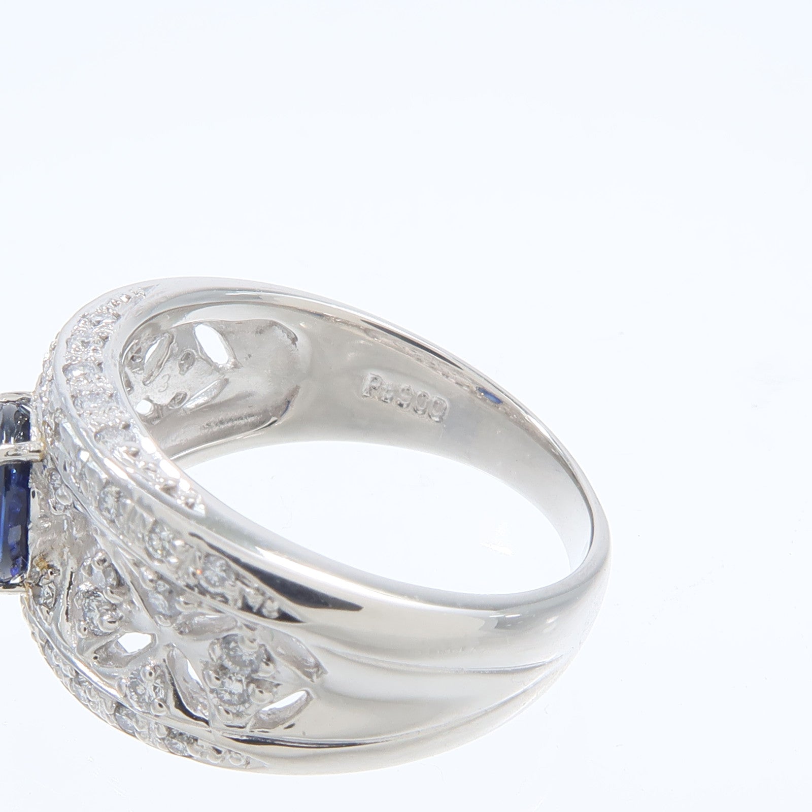 JEWELRY PT900鉑金Sapphire Diamond藍寶石/鑽石戒指