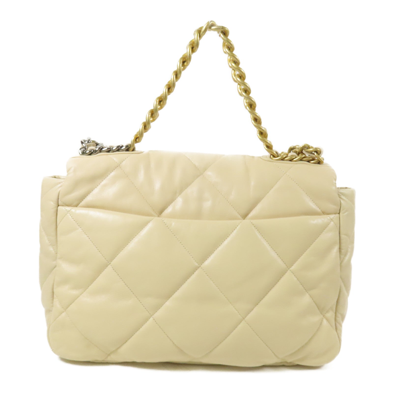 CHANEL 羊皮皮革19 Large金扣手挽肩背兩用袋