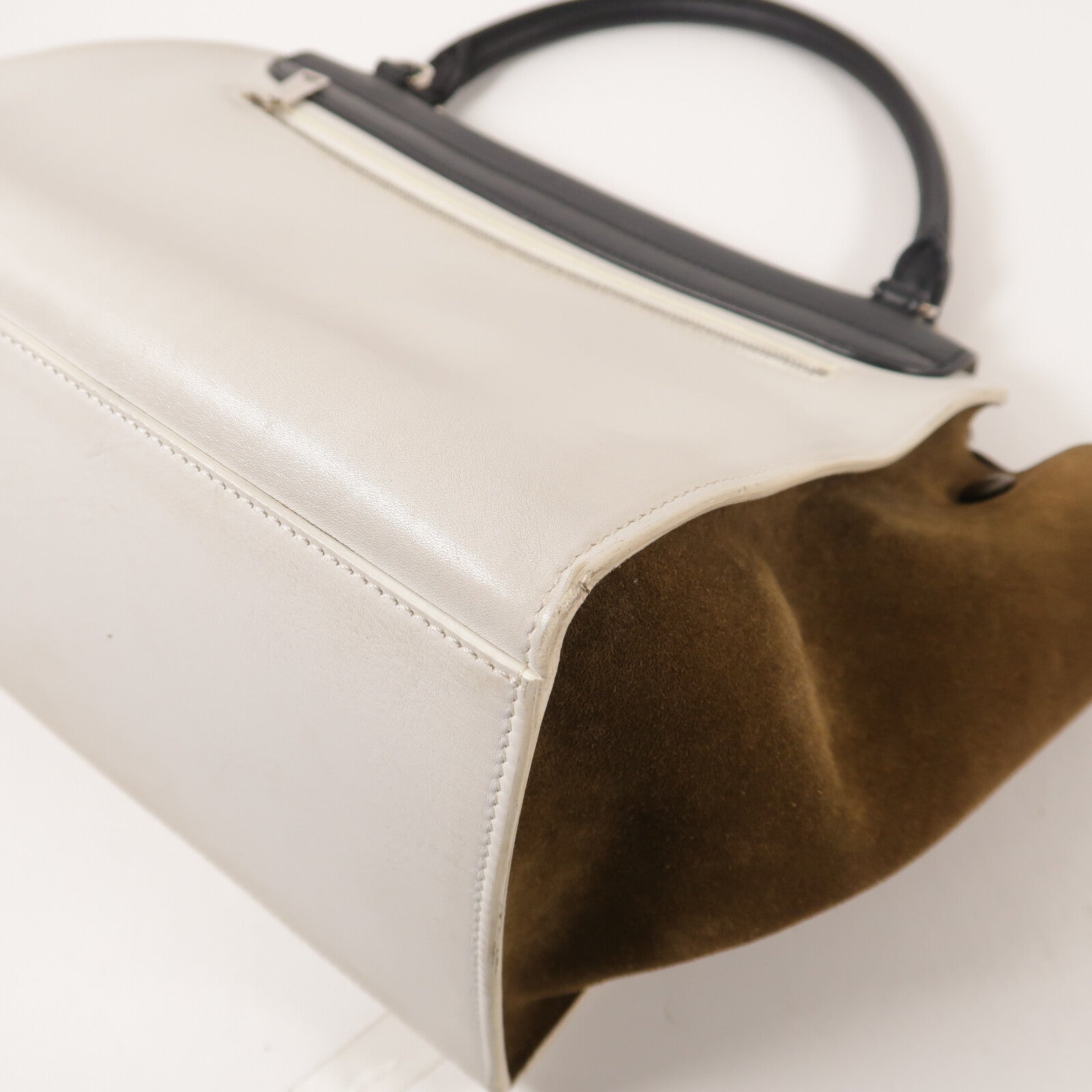 CELINE 牛皮皮革/麂皮皮革Trapeze Medium手挽肩背兩用袋