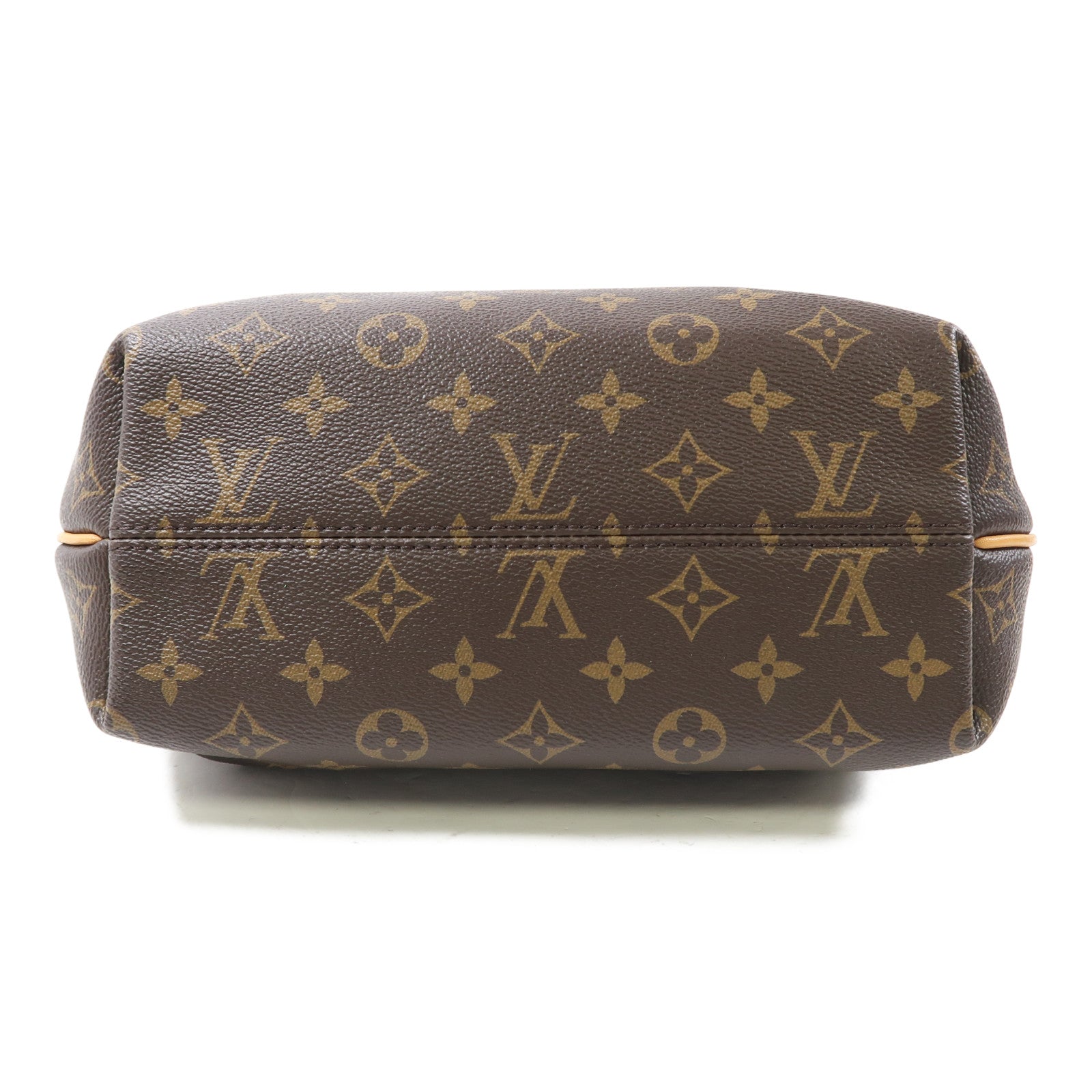 LOUIS VUITTON Monogram Turenne PM金扣手挽肩背兩用袋棕色