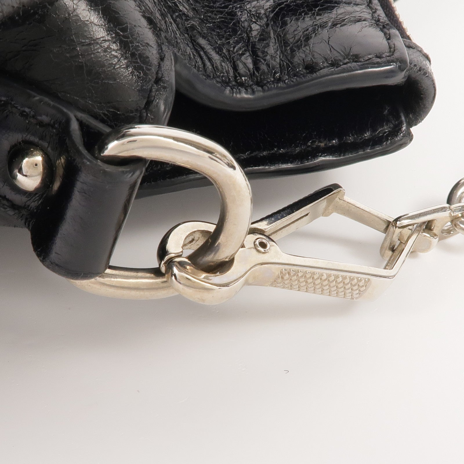 Miu Miu 牛皮皮革2 Way Shoulder銀扣手挽肩背兩用袋