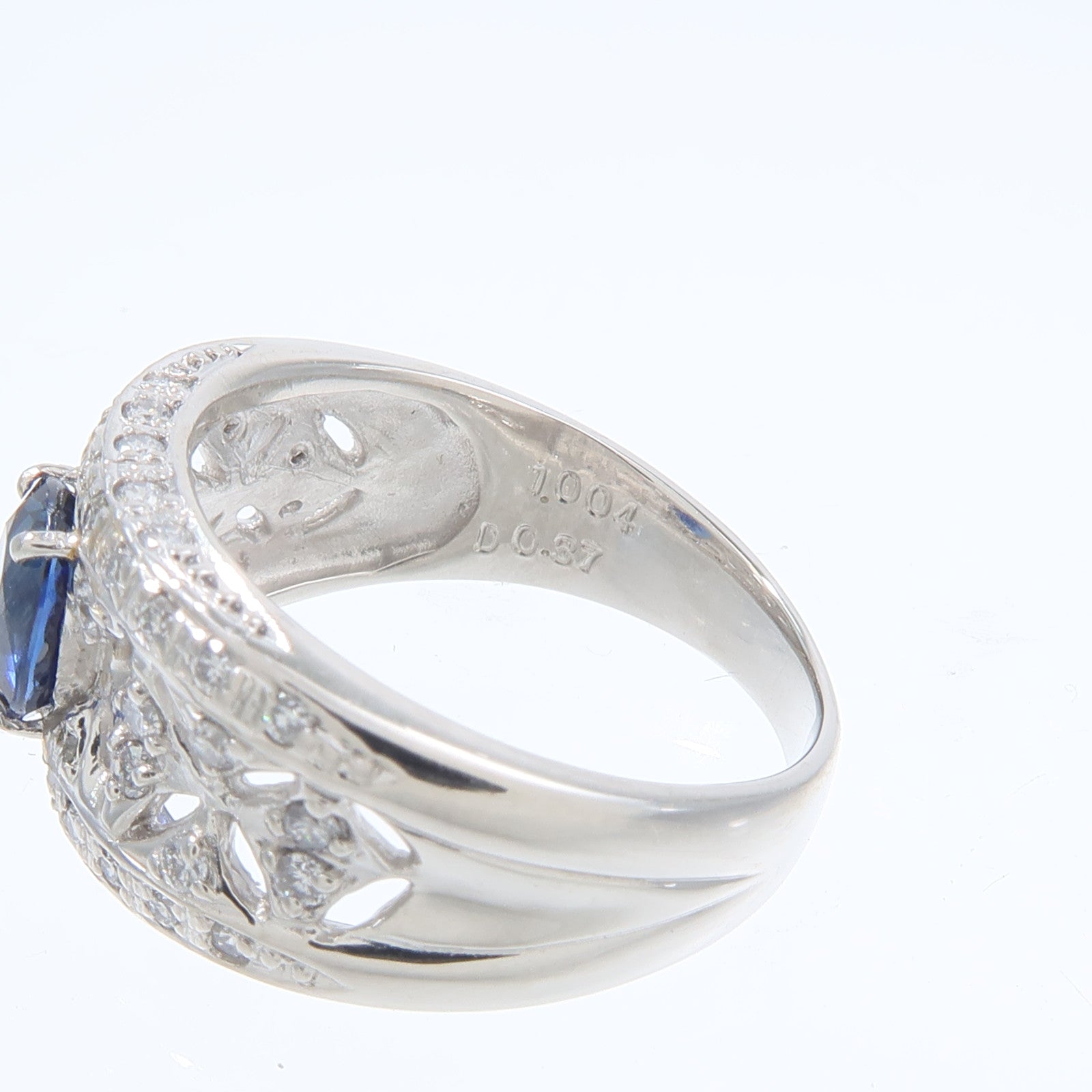 JEWELRY PT900鉑金Sapphire Diamond藍寶石/鑽石戒指