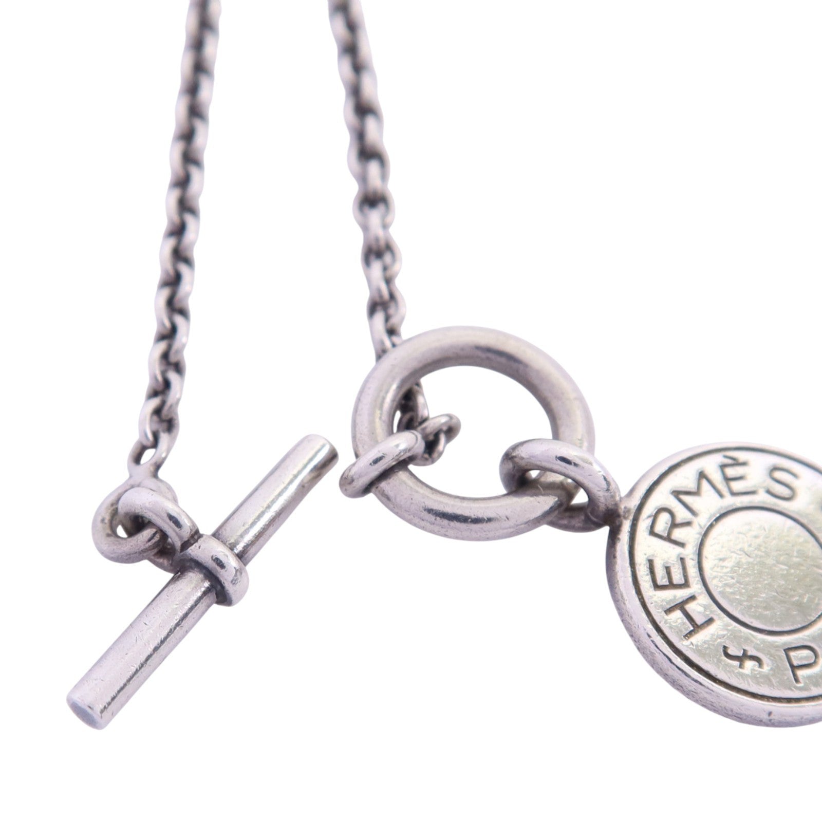HERMES 【激減優惠】925純銀Amulettes Ex-Libris Necklace銀扣項鏈