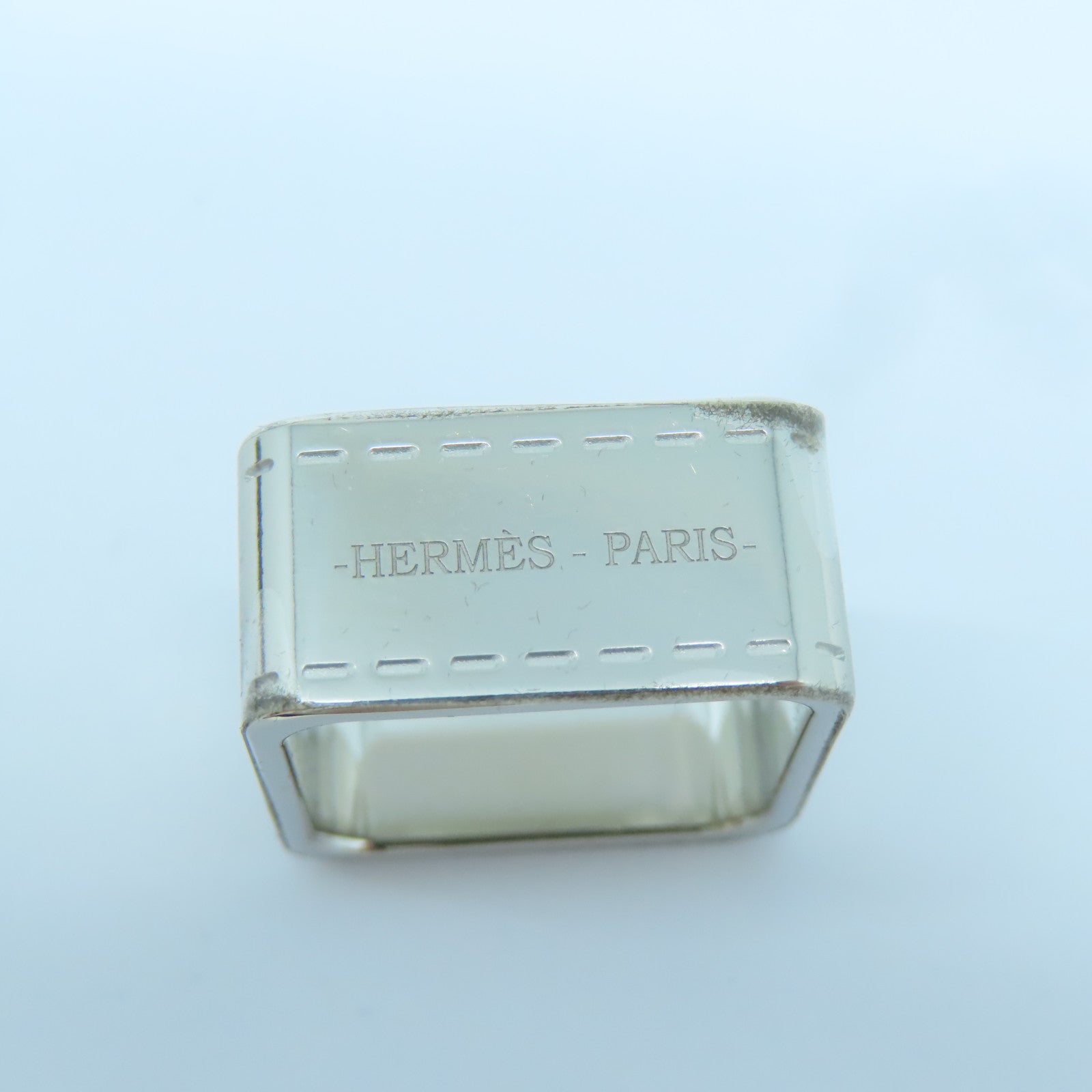 HERMES 【激減優惠】金屬Scarf Ring絲巾扣銀色