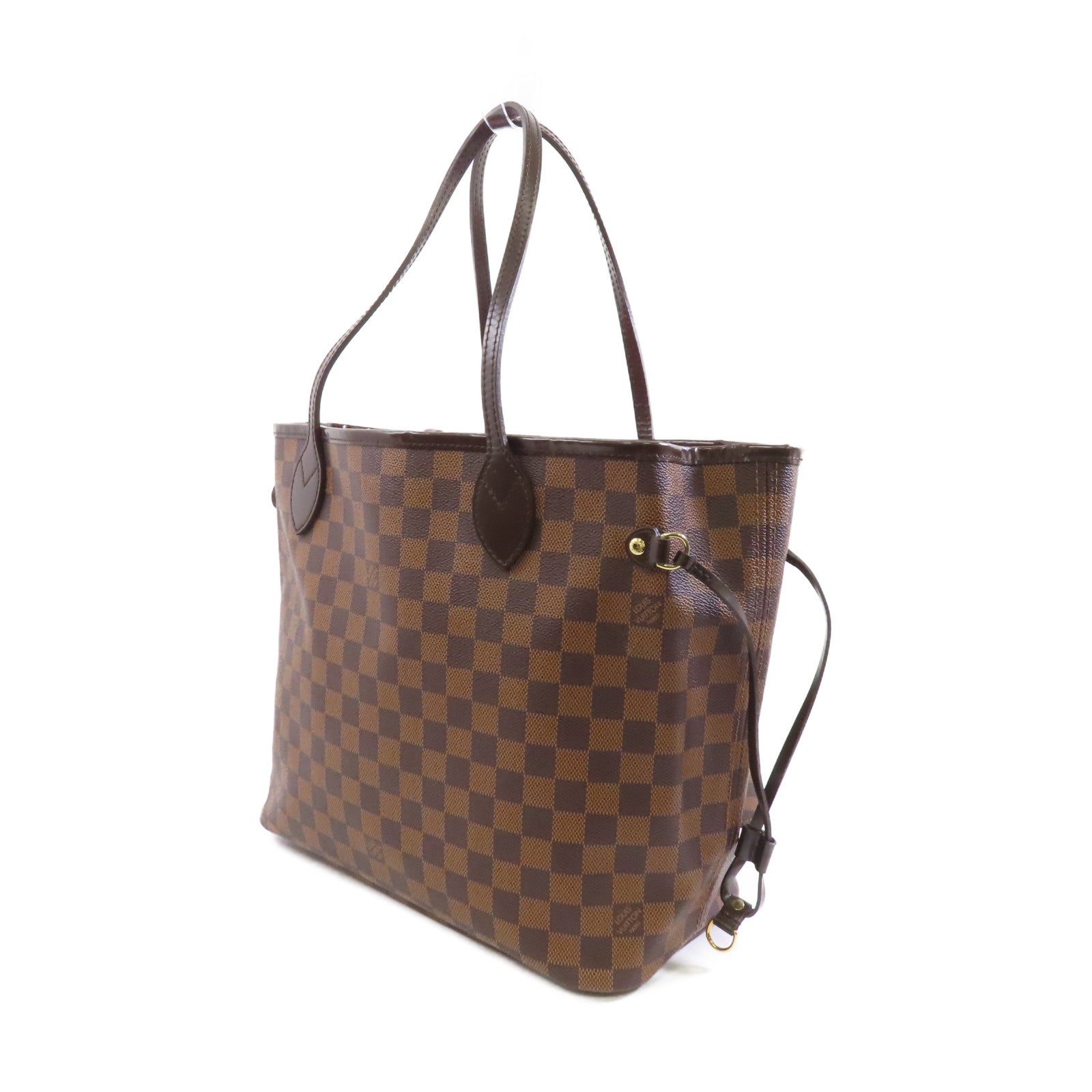 LOUIS VUITTON Damier Neverfull MM金扣手挽袋/肩背袋啡色