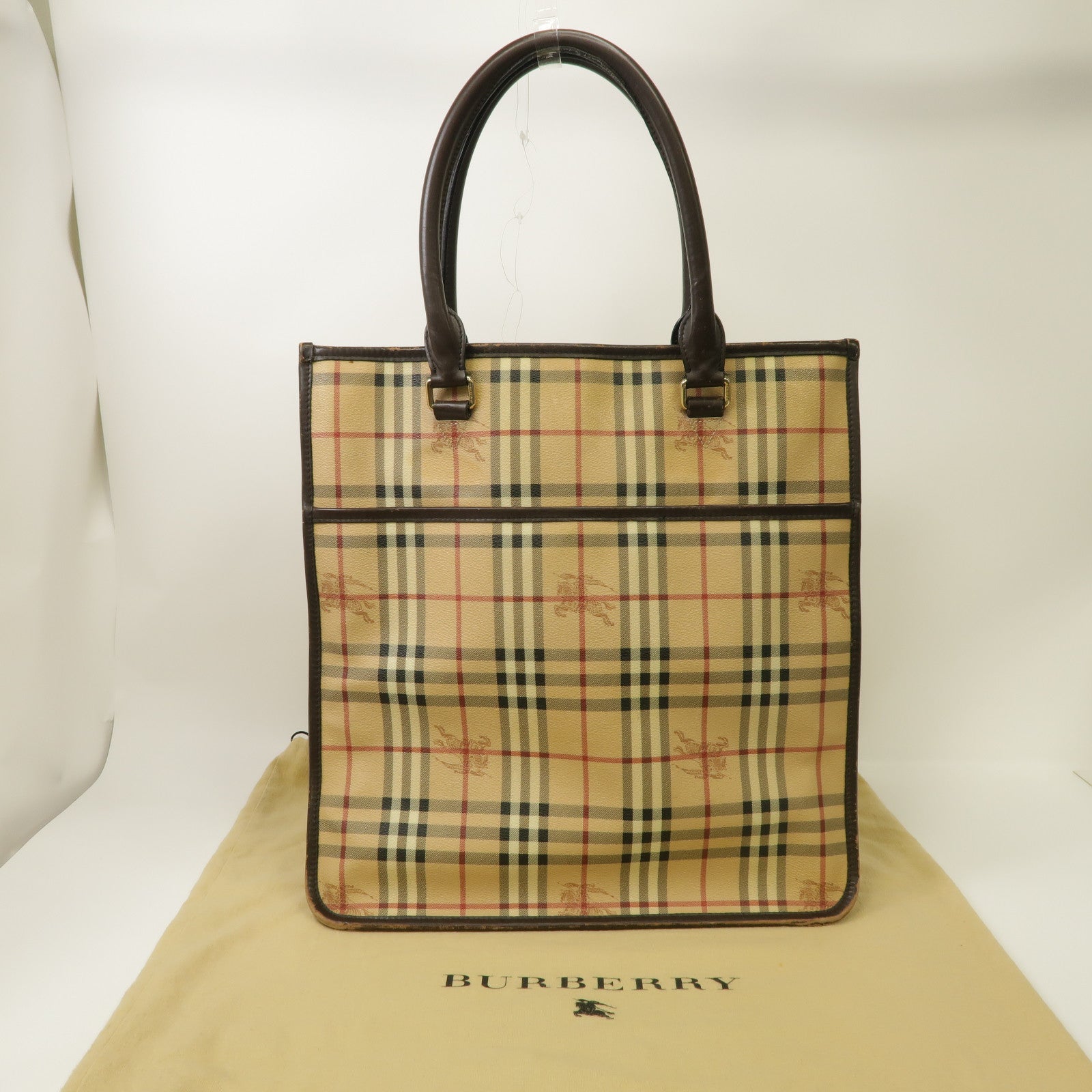 BURBERRY 塗層帆布Tote Bag金扣手挽袋米色