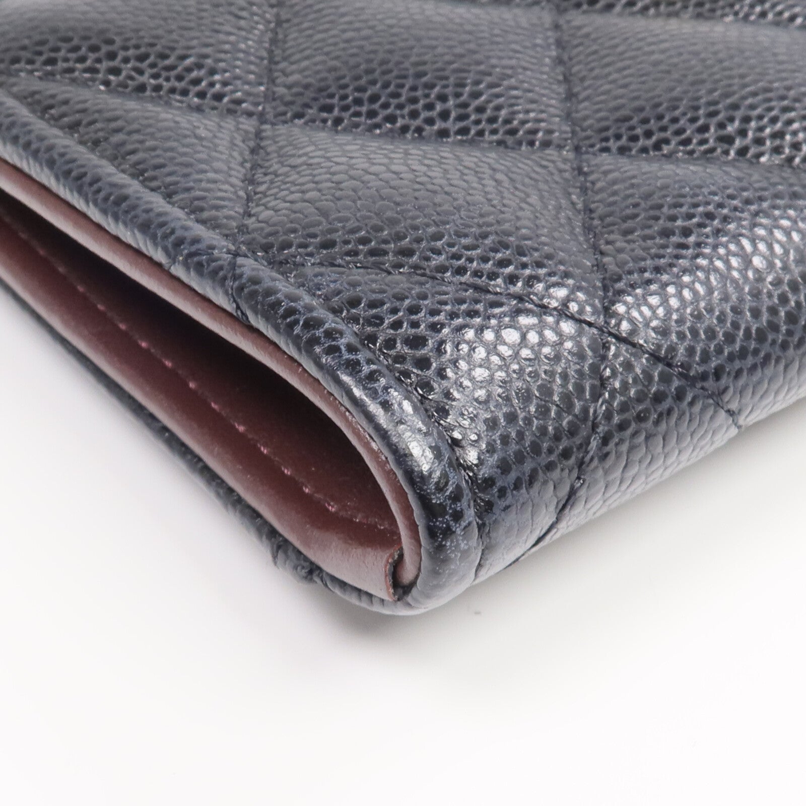 CHANEL 牛皮皮革Zipped Card Holder金扣卡片套
