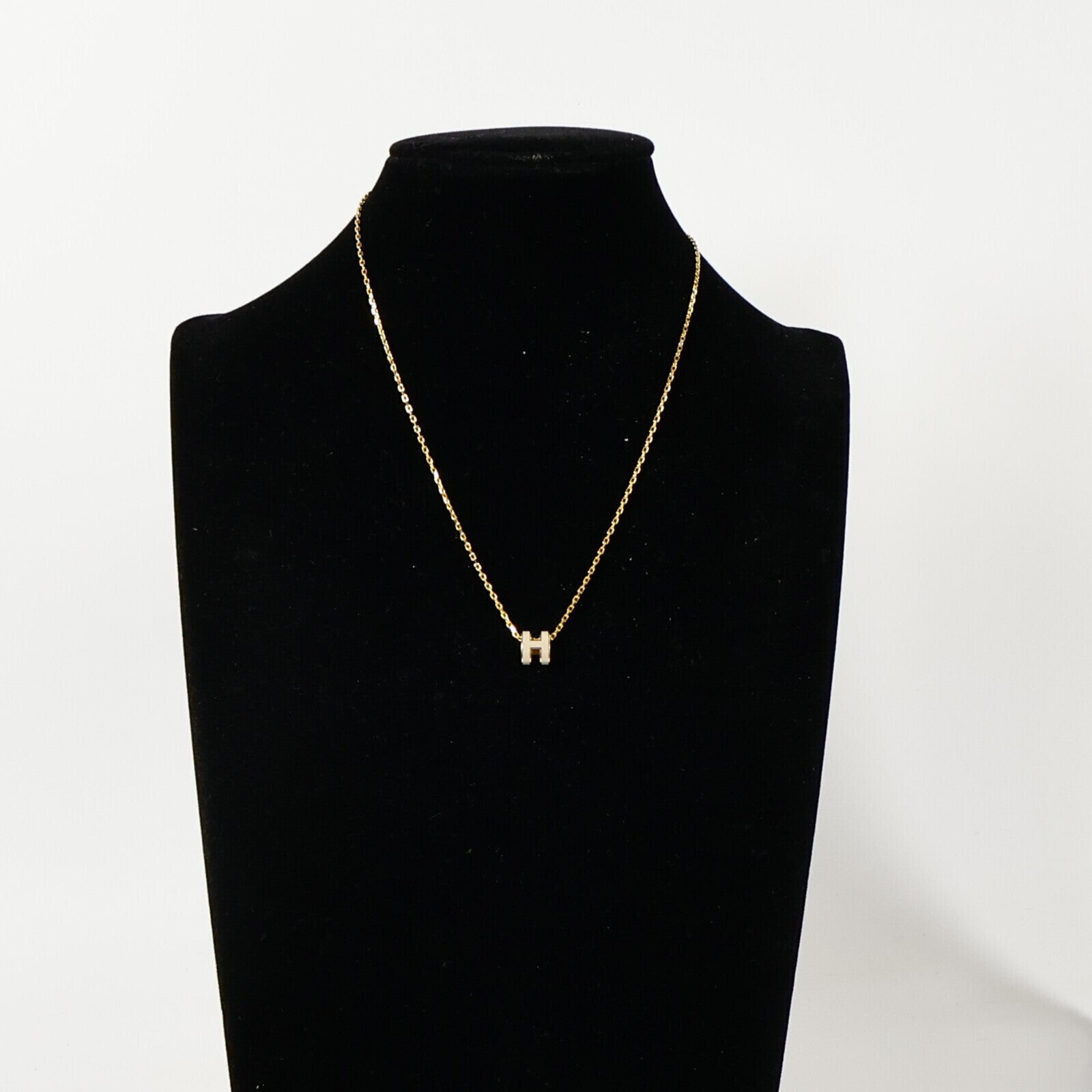 HERMES 金屬/琺瑯Mini Pop H Necklace項鏈