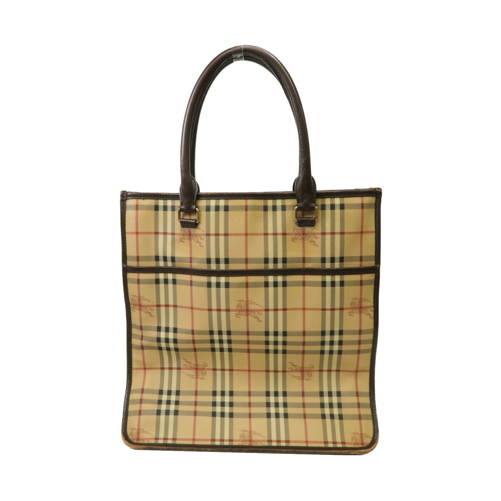 BURBERRY 塗層帆布Tote Bag金扣手挽袋米色