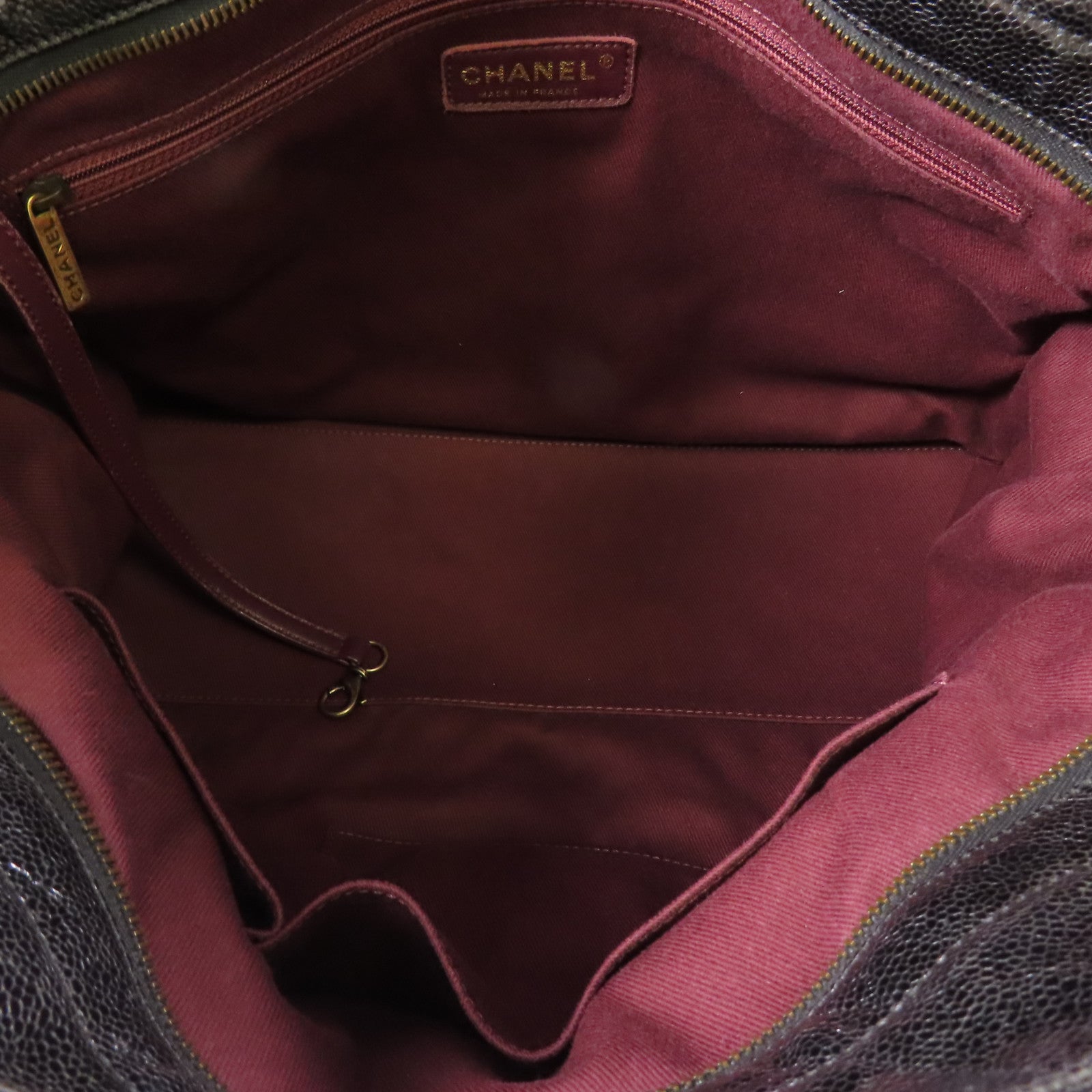 CHANEL 牛皮皮革Tote Bag金扣手挽袋