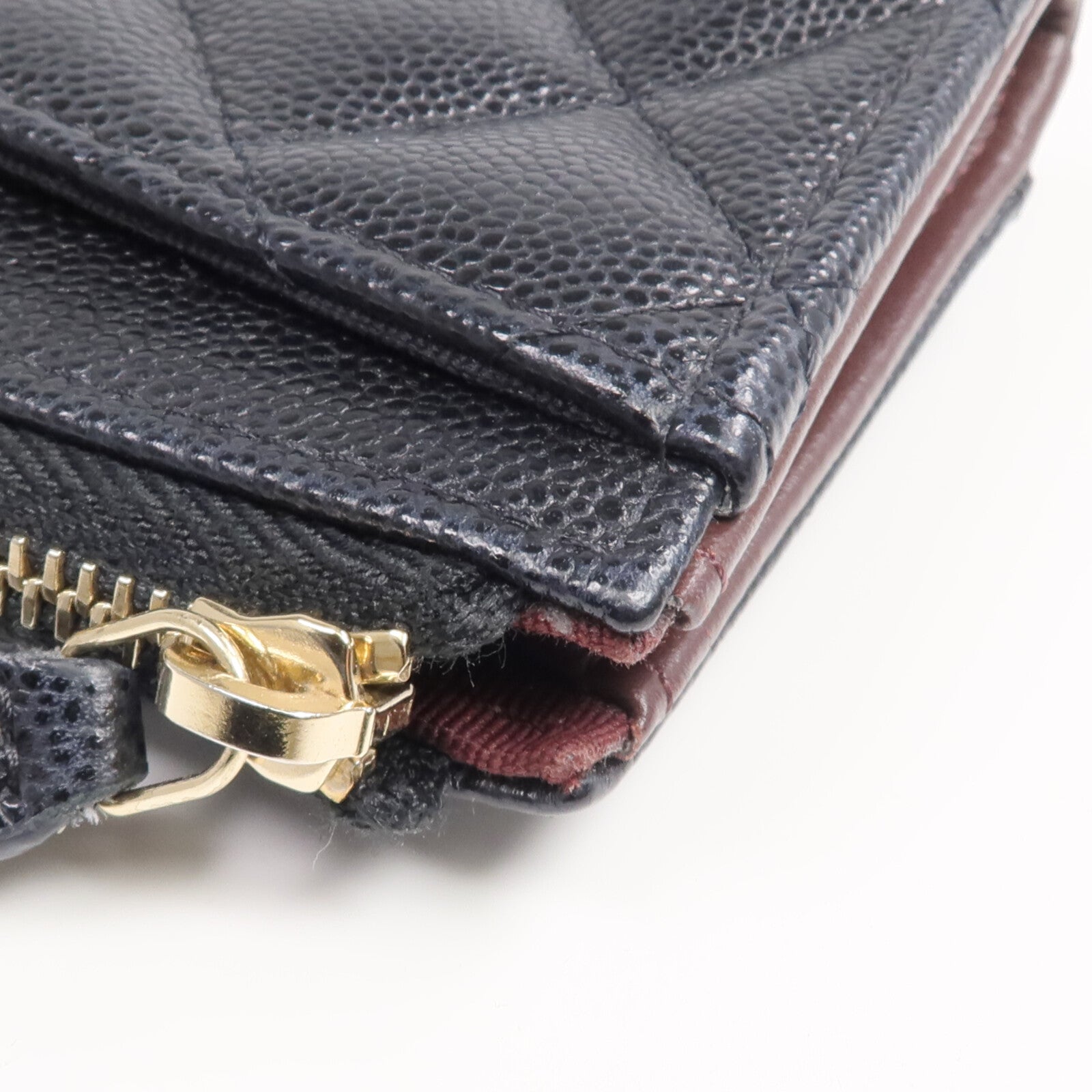 CHANEL 牛皮皮革Zipped Card Holder金扣卡片套