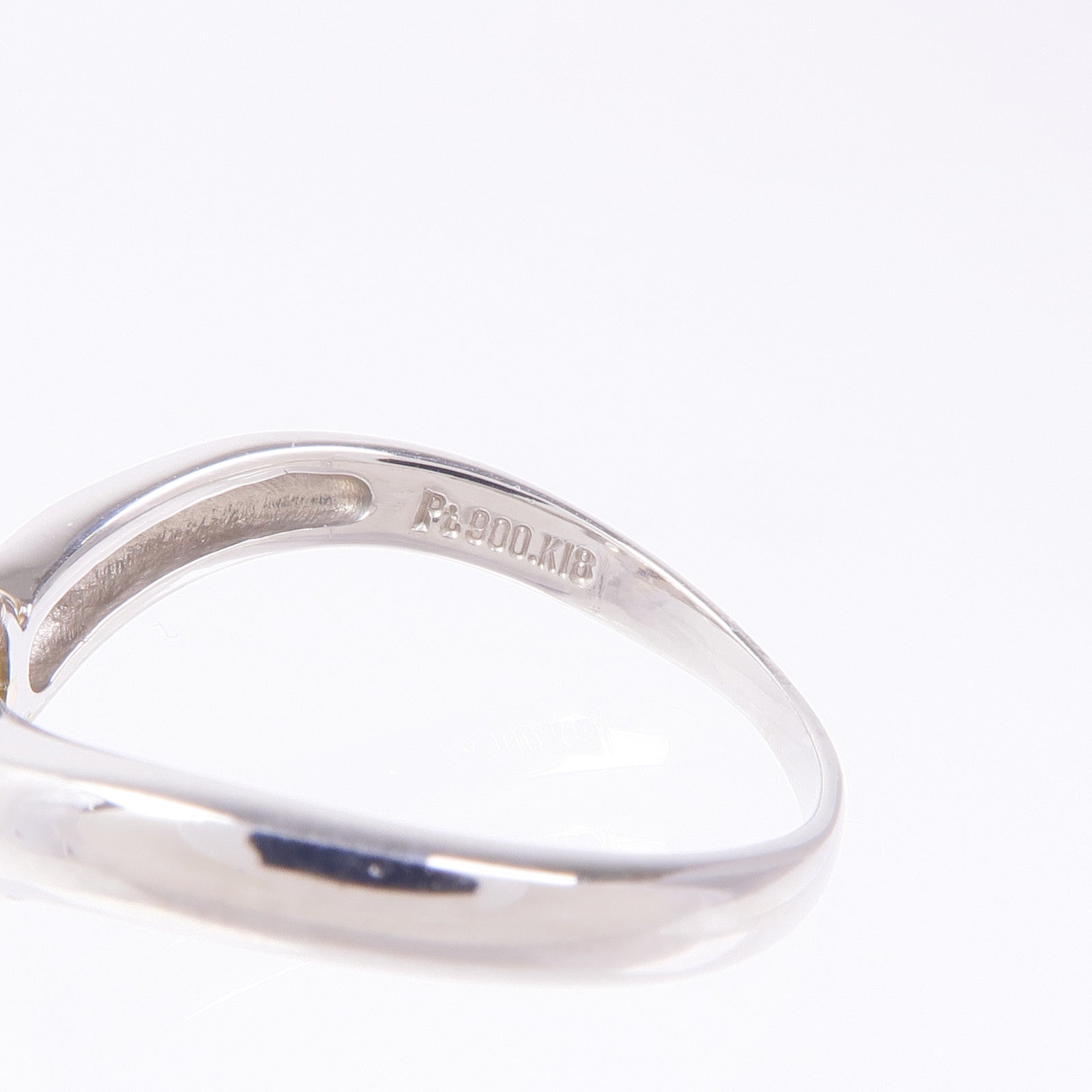 JEWELRY PT900鉑金/18K黃金Diamond Ring鑽石戒指US#6.5