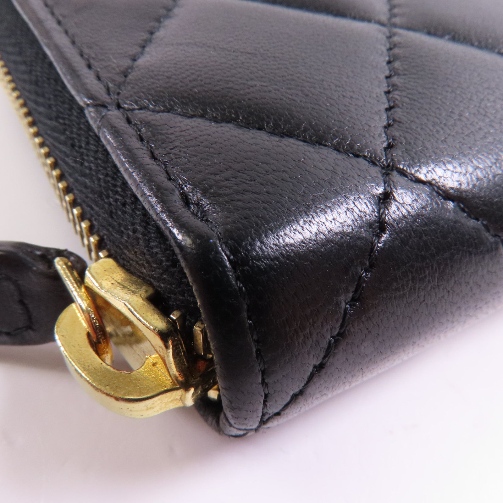 CHANEL 羊皮皮革Long Wallet金扣長錢包