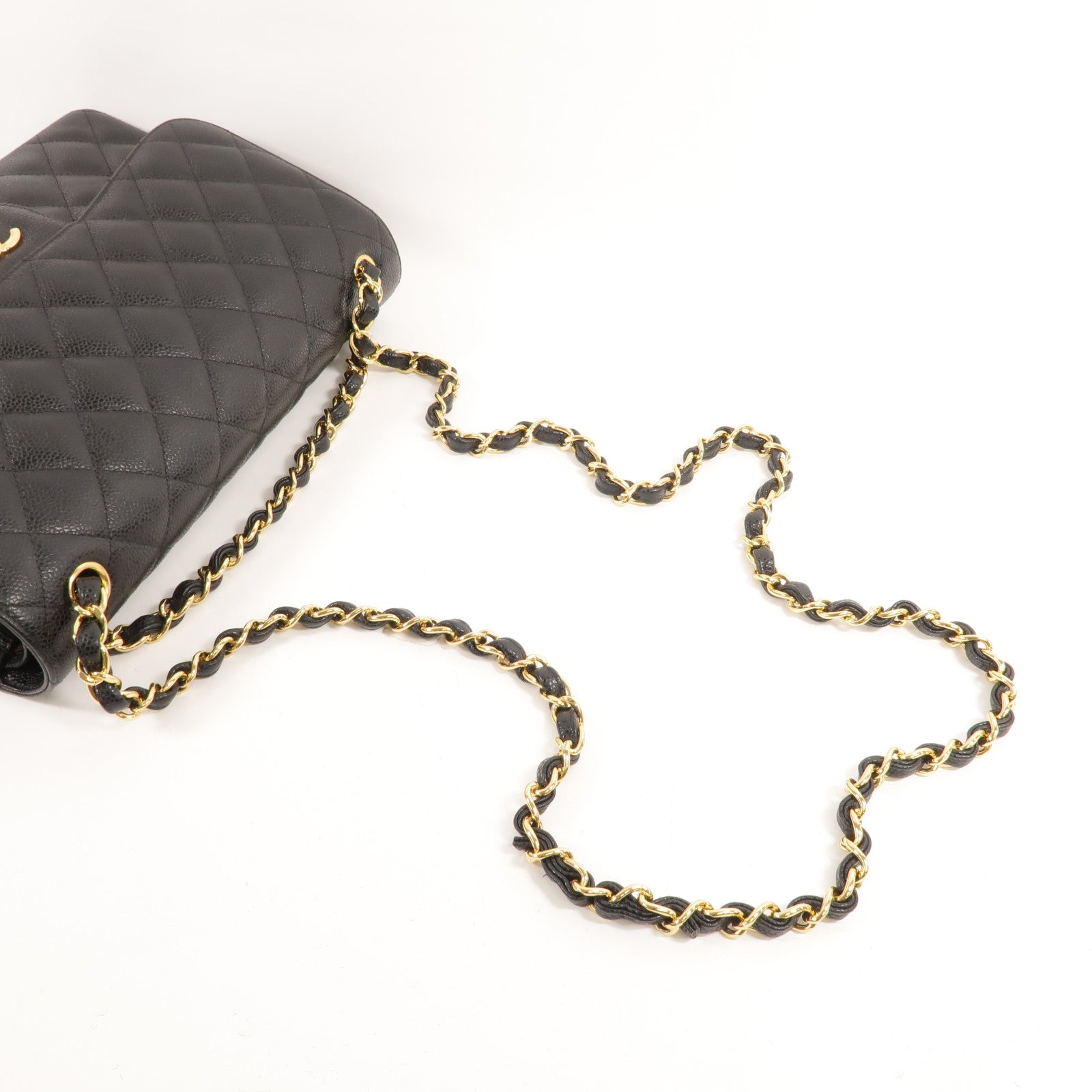 CHANEL 牛皮皮革Large Classic鏈帶肩背袋