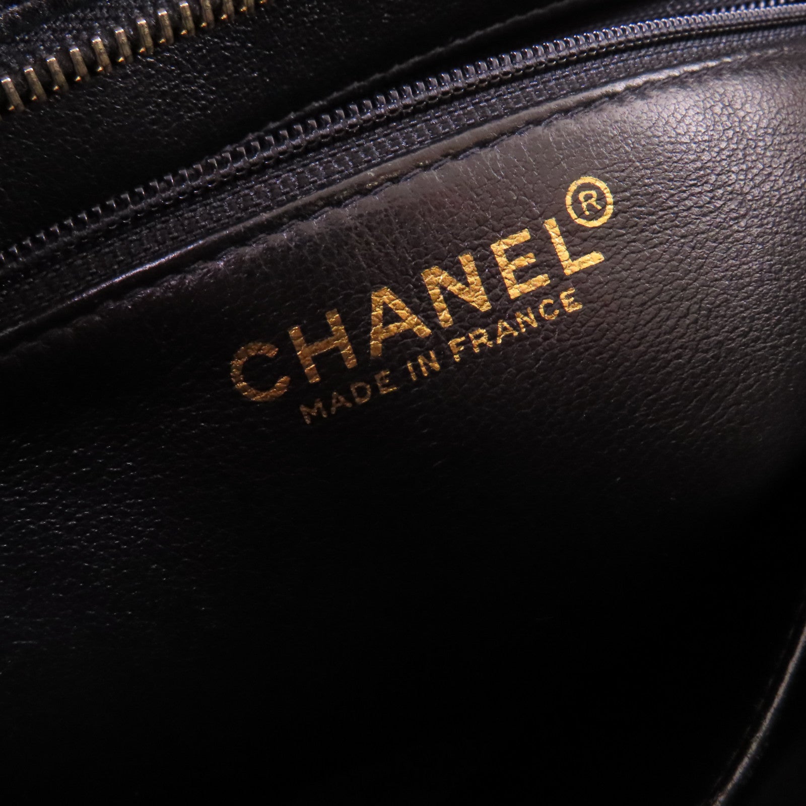 CHANEL 菱格Caviar皮革Tote Bag金扣手挽袋黑色