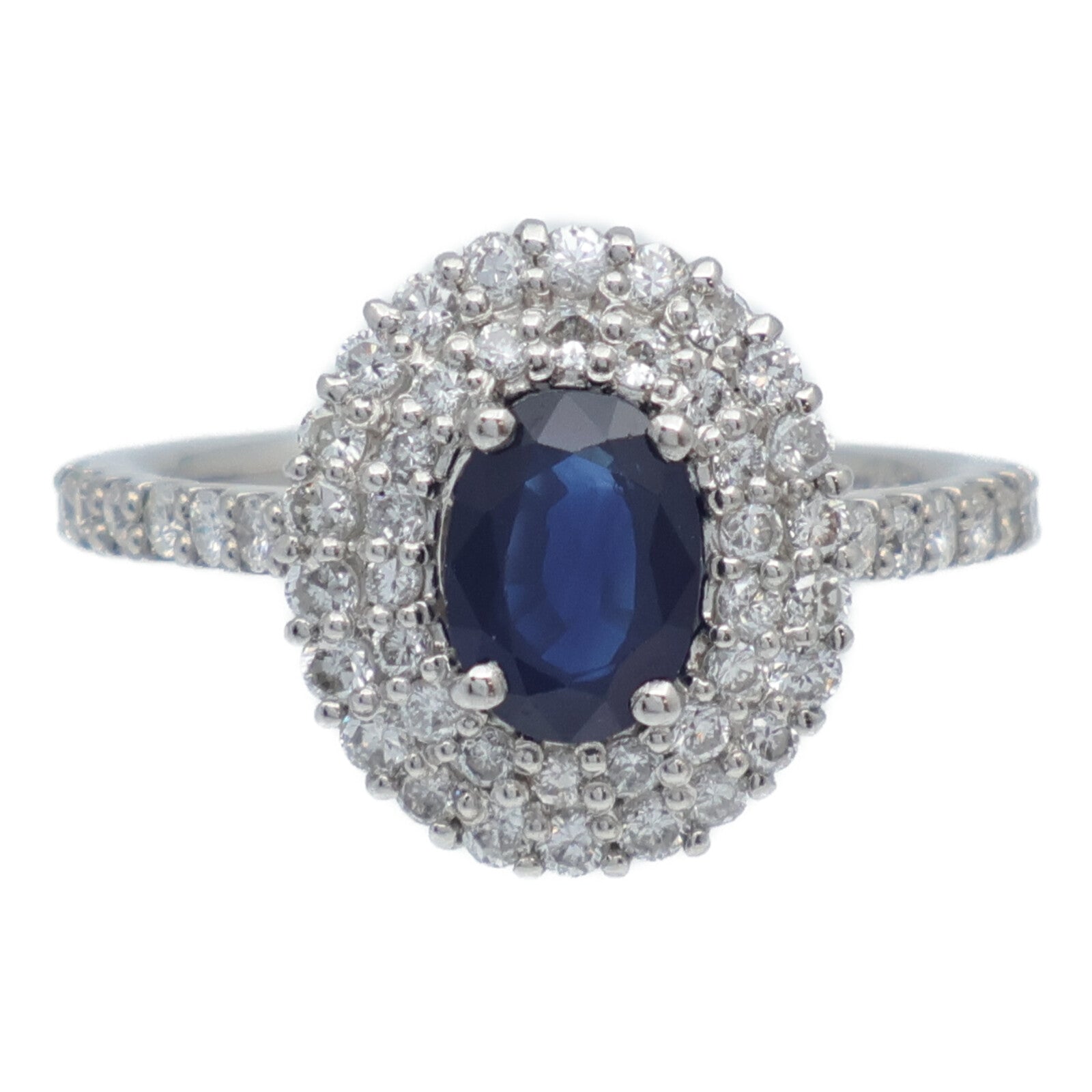 JEWELRY PT900鉑金Sapphire Diamond Ring藍寶石/鑽石戒指