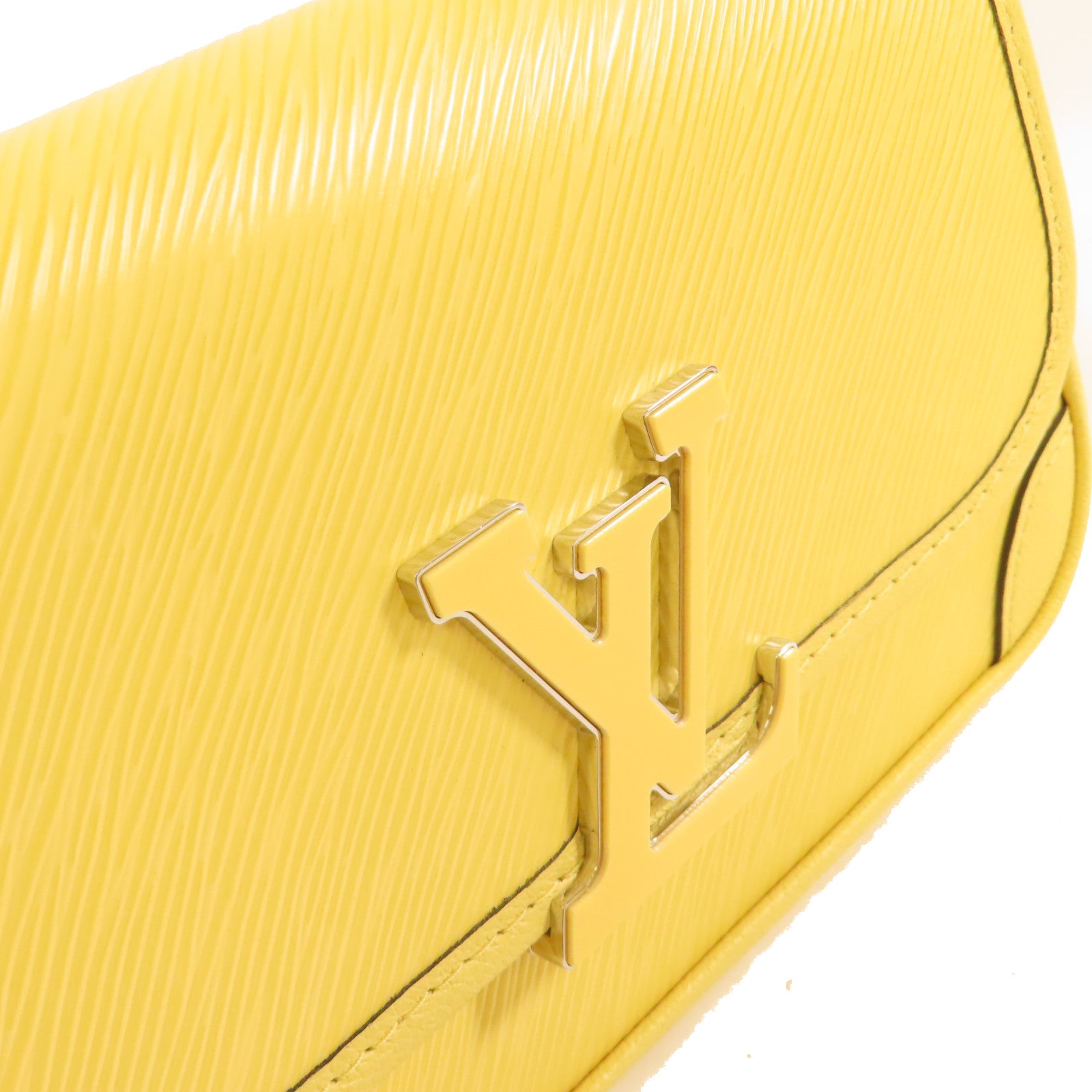 LOUIS VUITTON Epi Buci Shoulder Bag銀扣肩背袋黃色