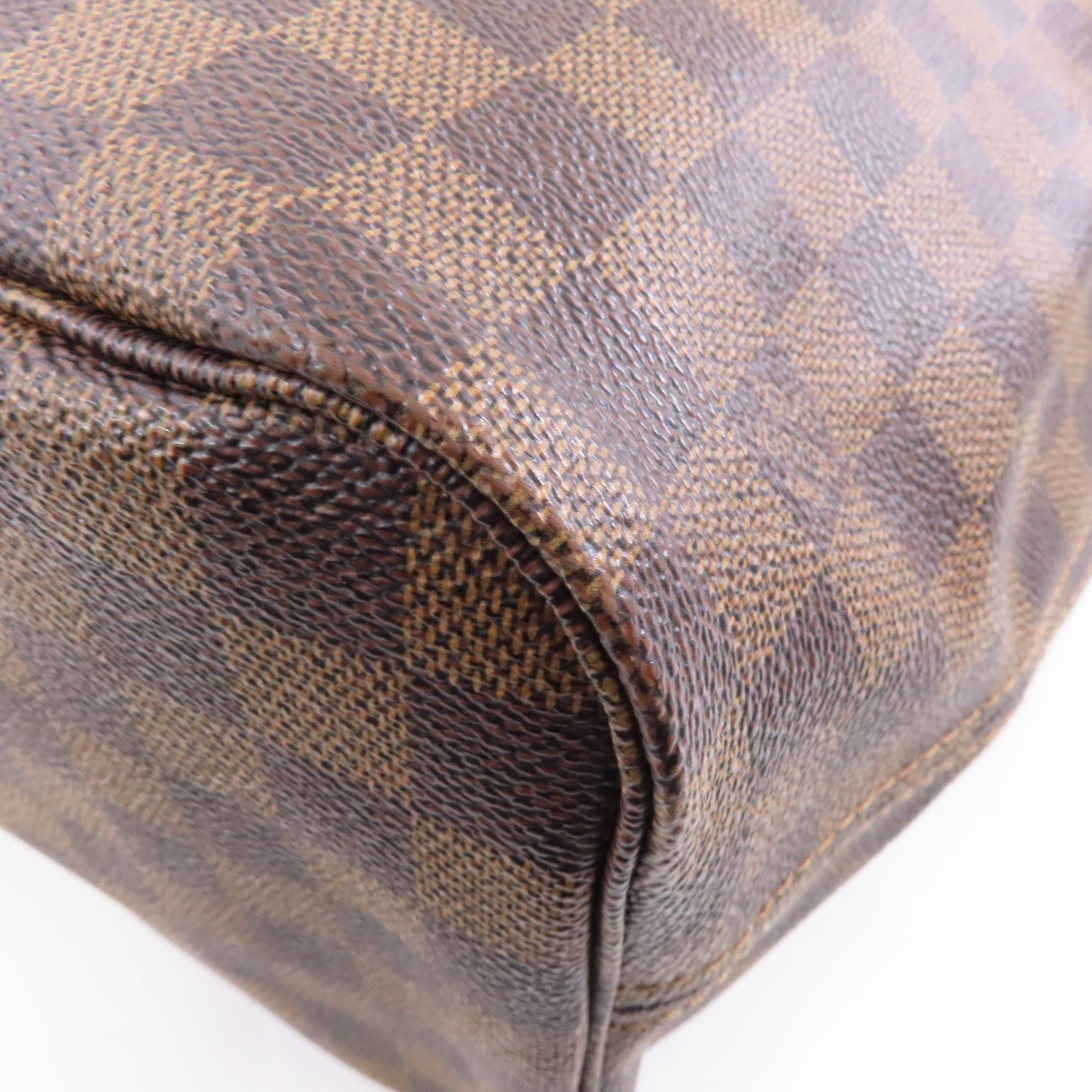 LOUIS VUITTON Damier Neverfull MM金扣手挽袋/肩背袋啡色