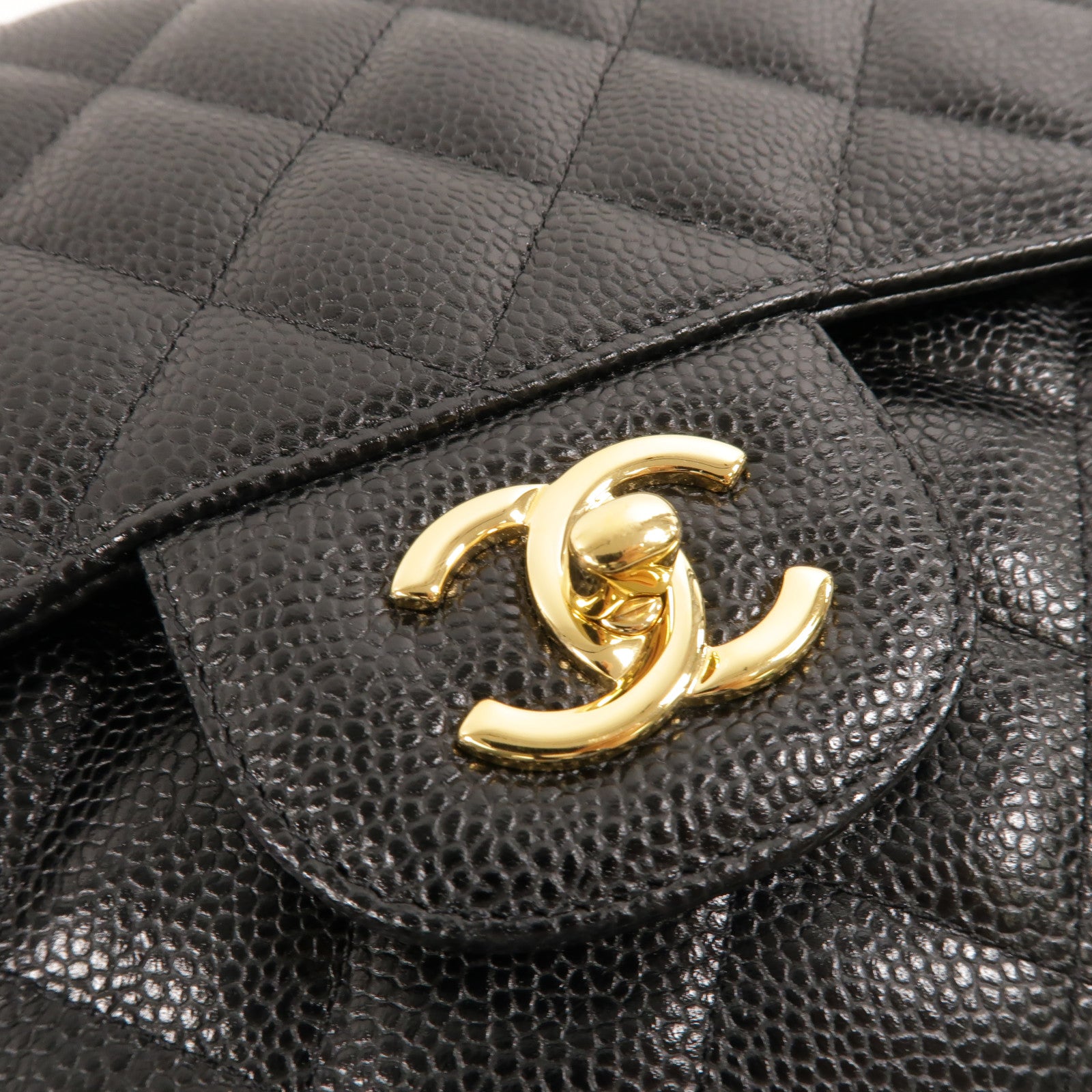 CHANEL 牛皮皮革Large Classic鏈帶肩背袋
