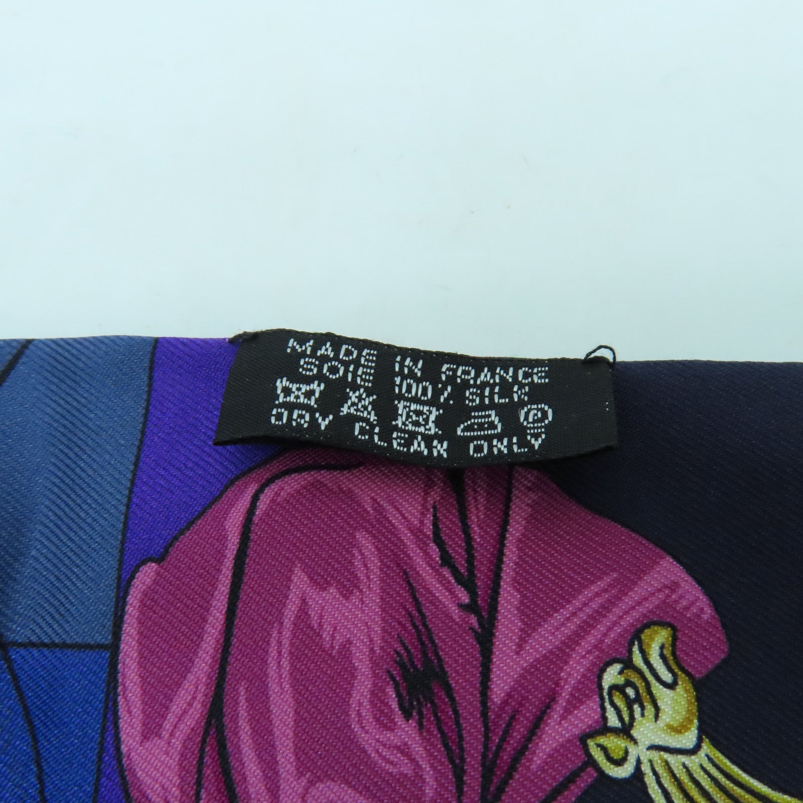 HERMES 【激減優惠】絲質Twilly絲巾藍色
