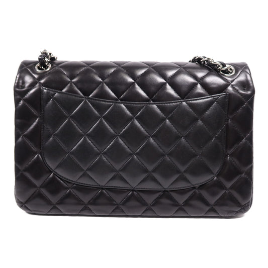 CHANEL 羊皮皮革Large Classic銀扣鏈帶肩背袋