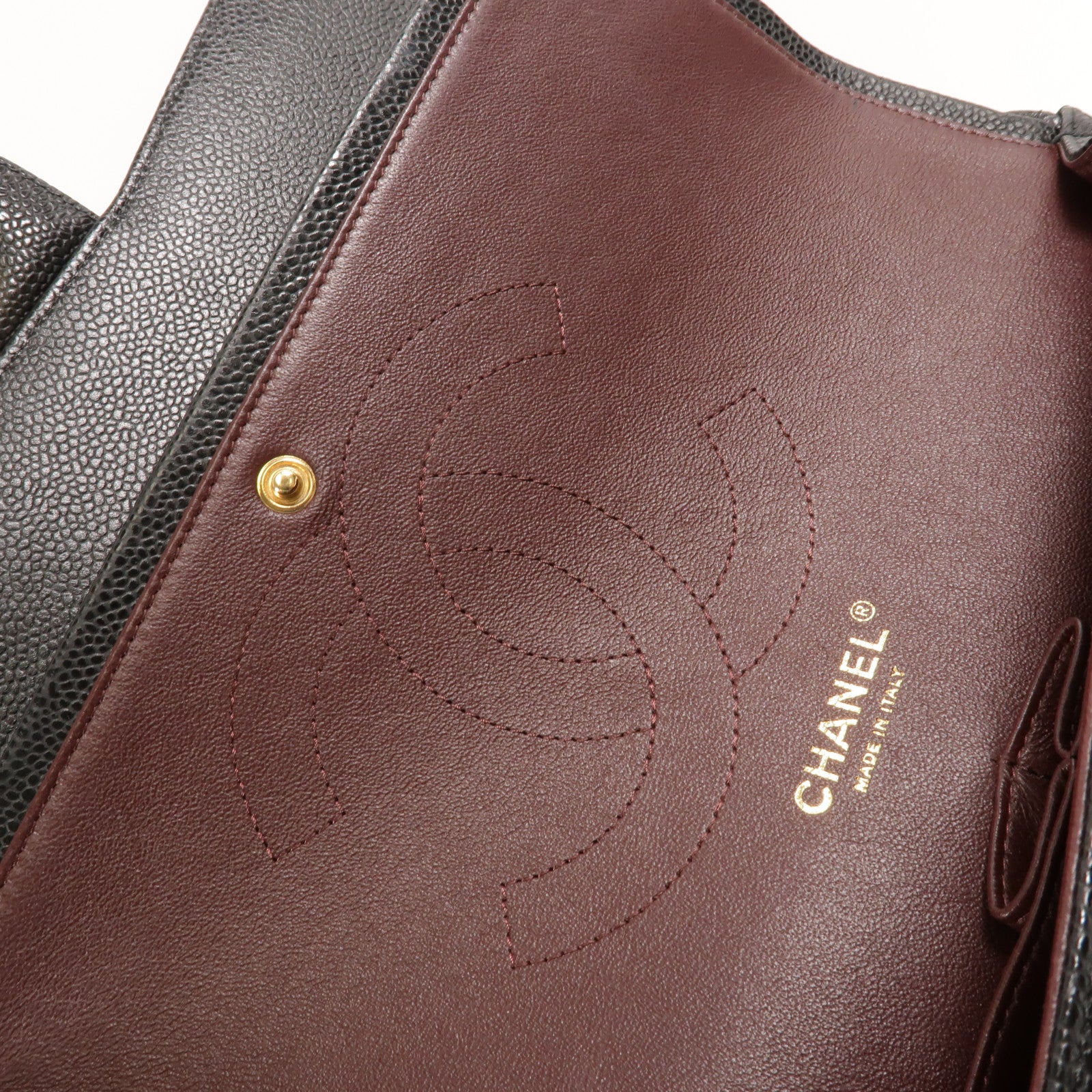 CHANEL 牛皮皮革Large Classic鏈帶肩背袋