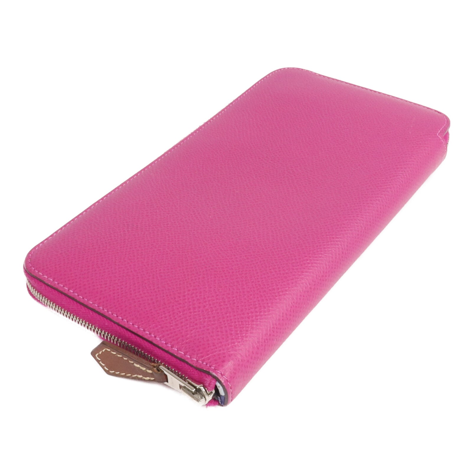 HERMES Epsom皮革Silk In Long Wallet長錢包Rose Pourpre