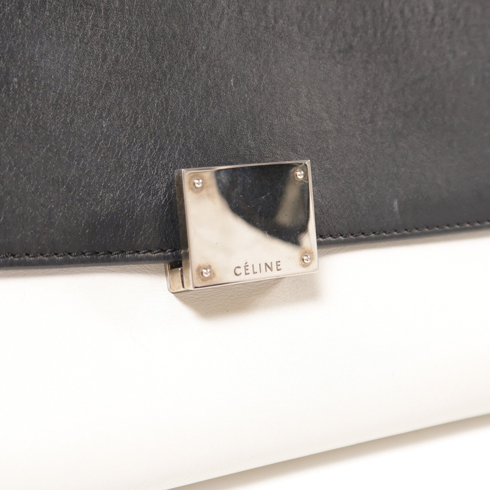 CELINE 牛皮皮革/麂皮皮革Trapeze Medium手挽肩背兩用袋