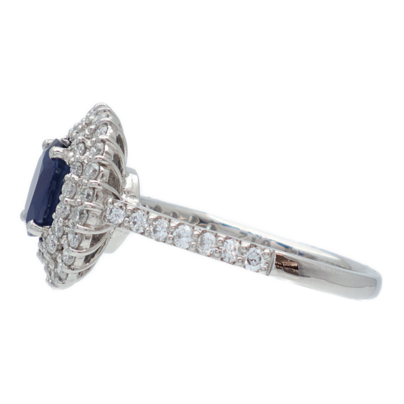 JEWELRY PT900鉑金Sapphire Diamond Ring藍寶石/鑽石戒指
