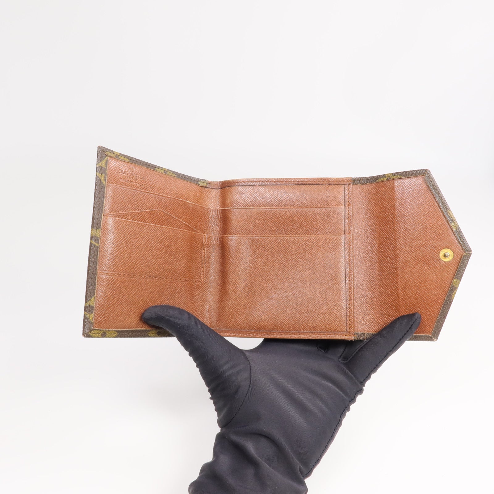 LOUIS VUITTON Monogram Porte Monnaie Carte Credit金扣錢包