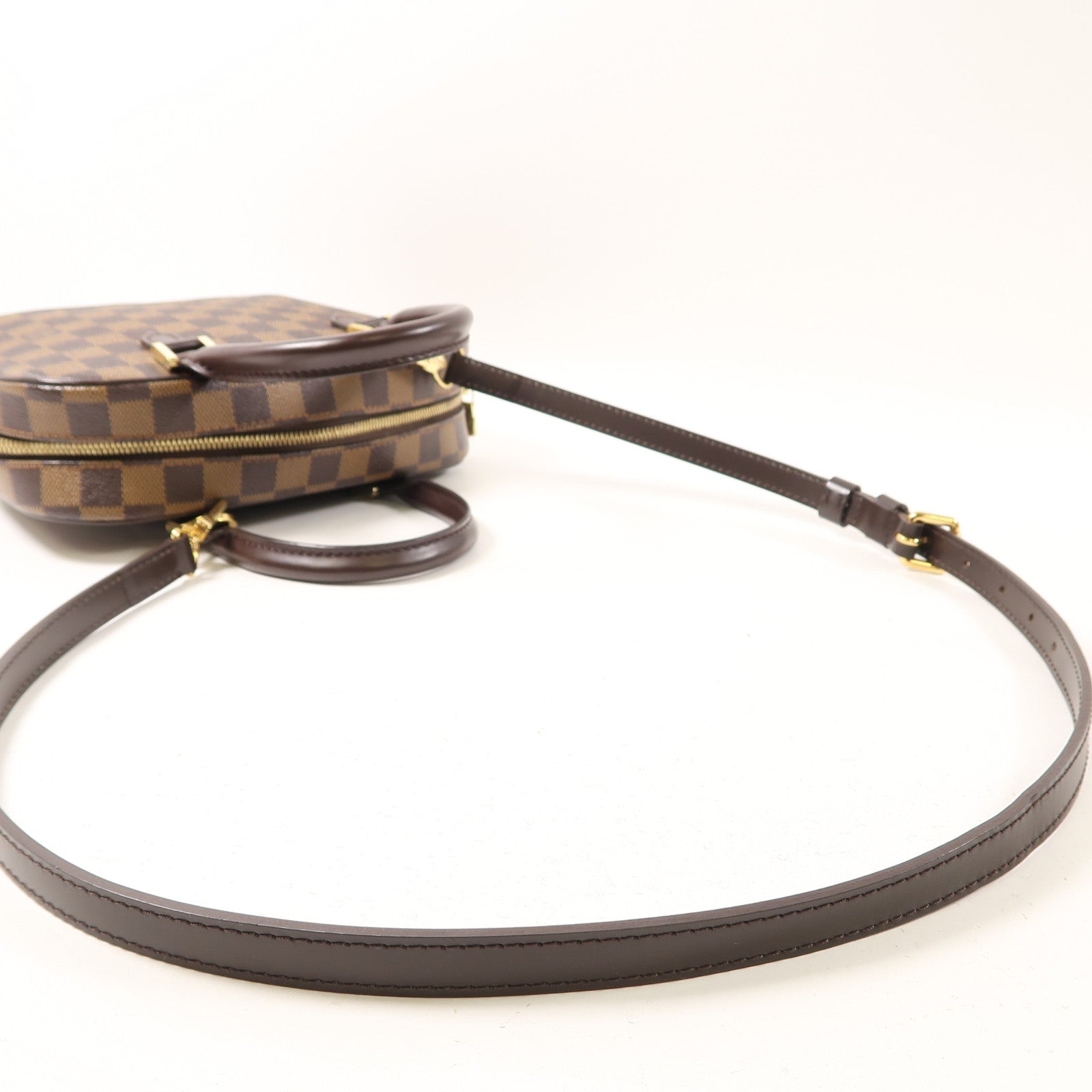 LOUIS VUITTON Damier Sarria Mini金扣手挽袋啡色