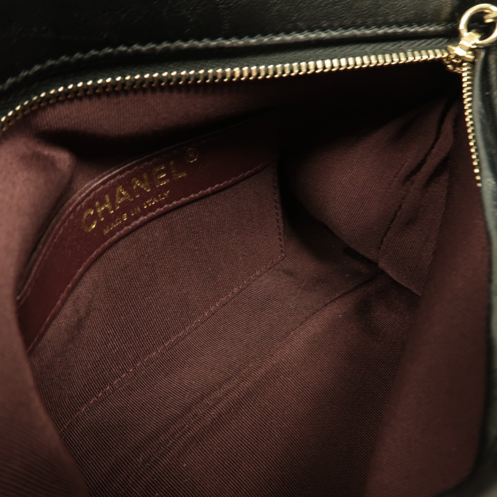 CHANEL **【激減優惠】羊皮皮革Chain Shoulder金扣鏈帶肩背袋黑色