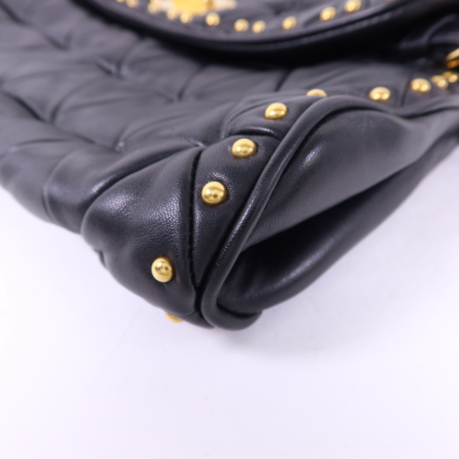 Miu Miu 牛皮皮革Clutch Bag金扣手拿包