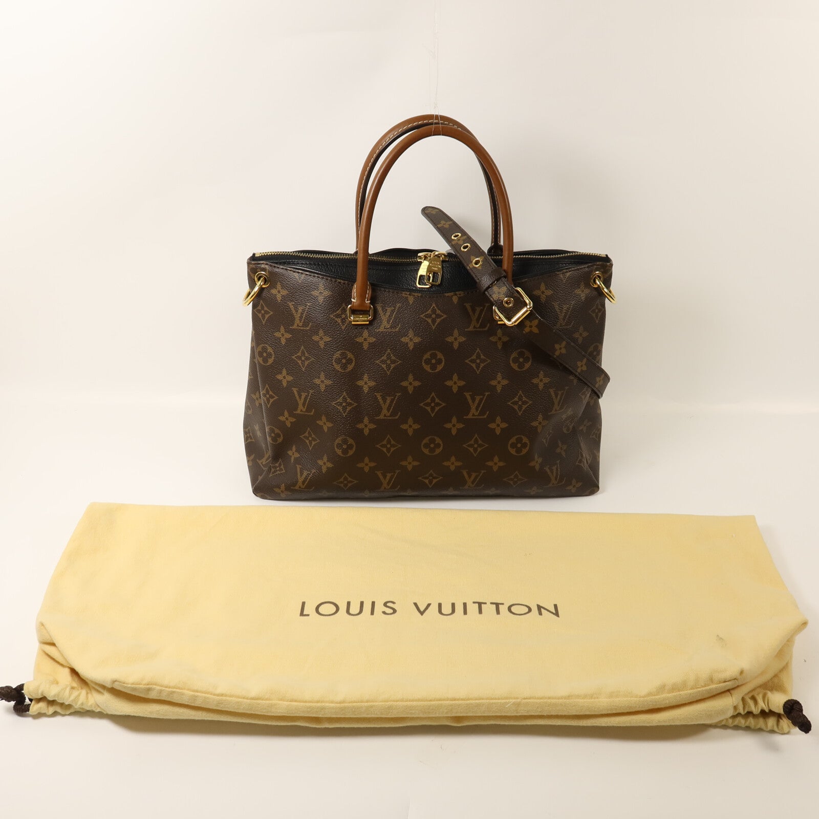LOUIS VUITTON Monogram Palas MM金扣肩背袋