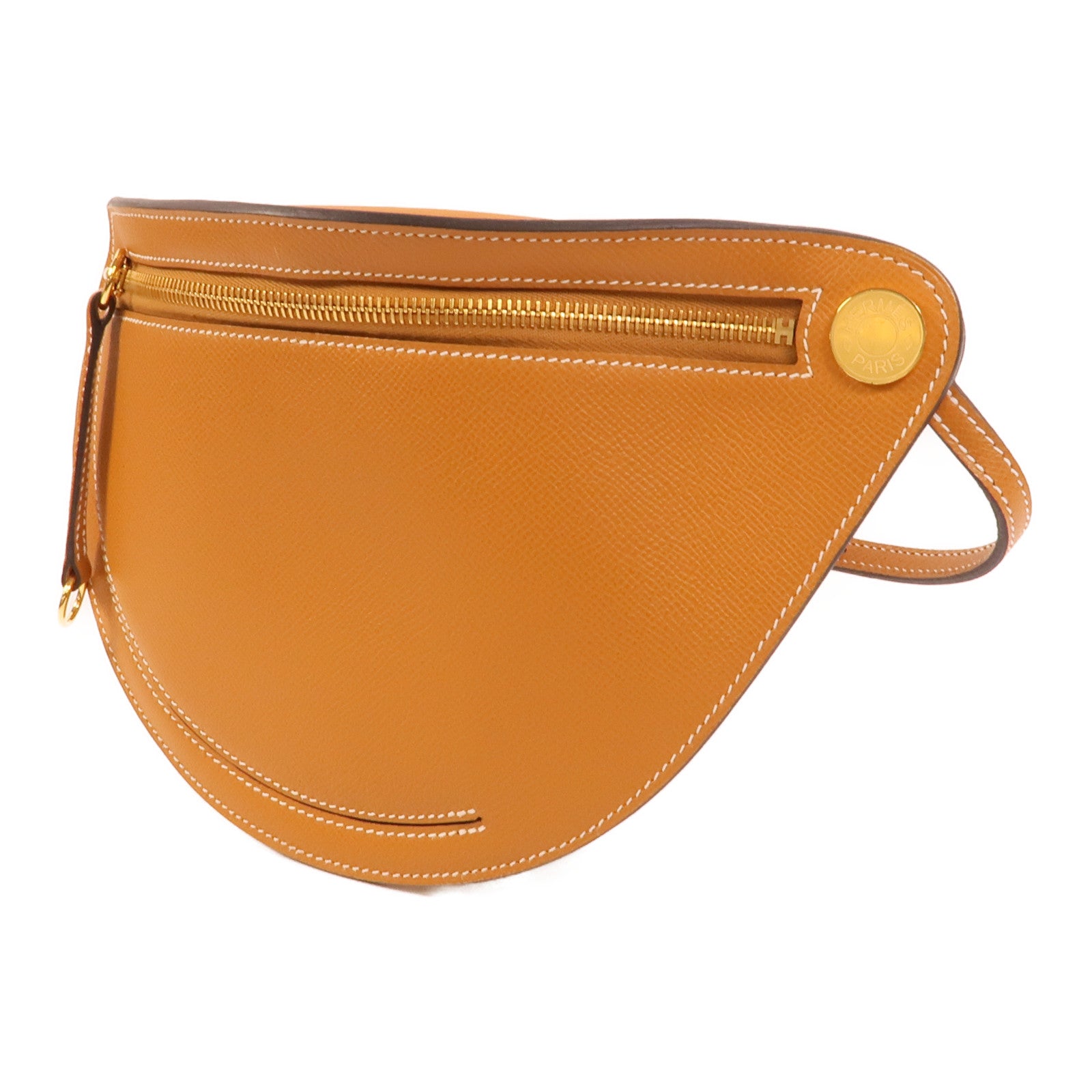 HERMES Epsom皮革Petite Course肩背袋Gold