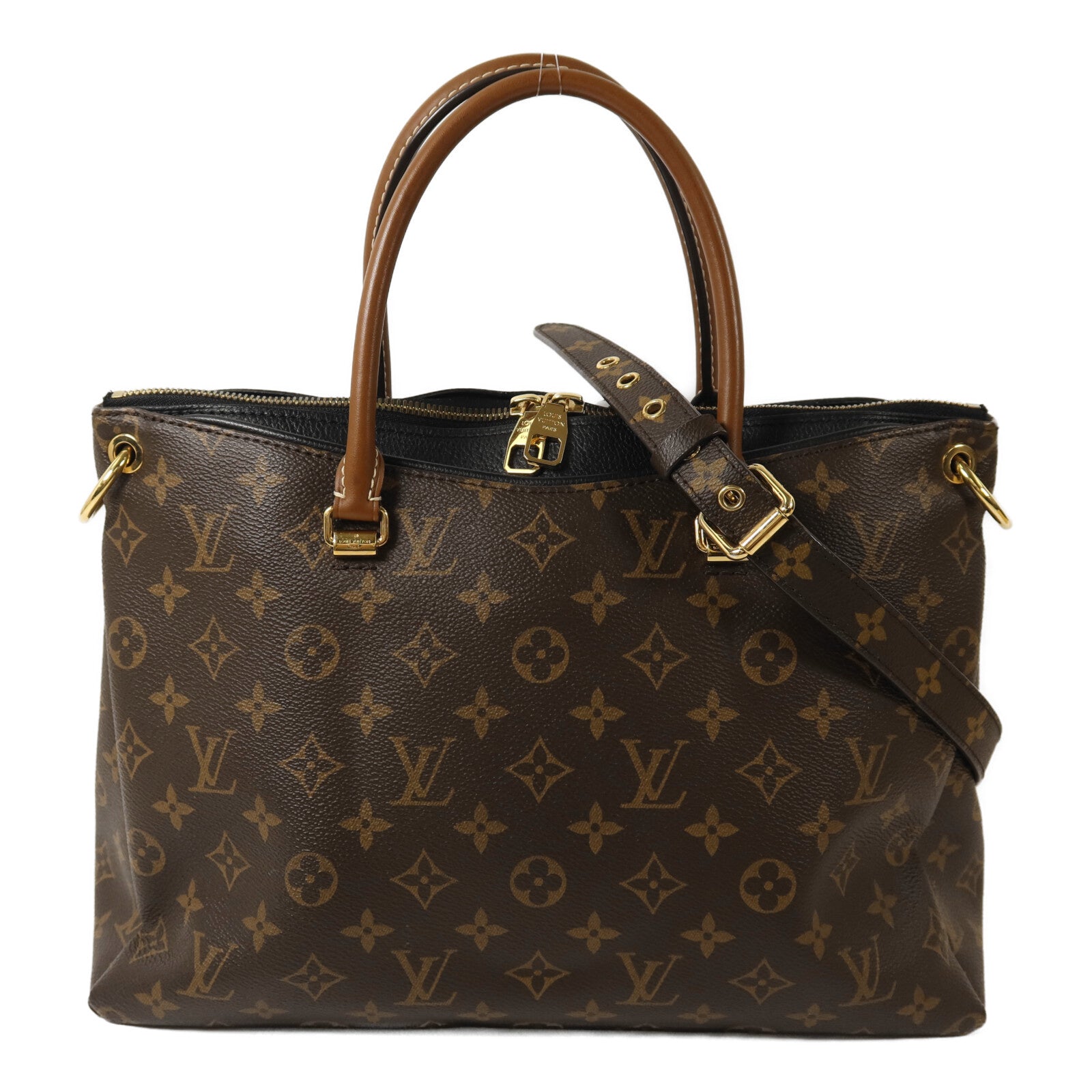 LOUIS VUITTON Monogram Palas MM金扣肩背袋