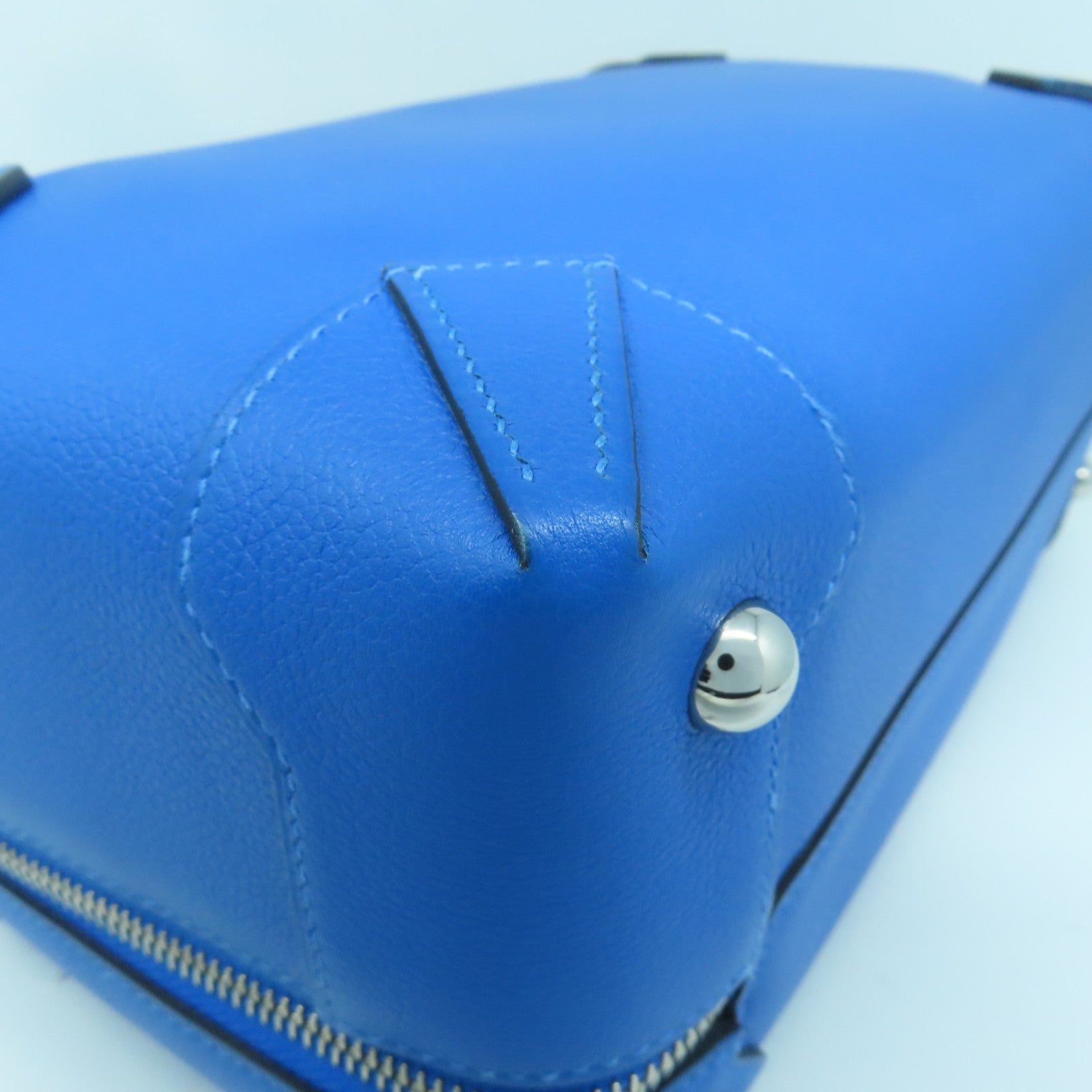 HERMES 【激減優惠】Evercolor皮革Maxibox 29銀扣手挽袋Bleu Paradise天堂藍色