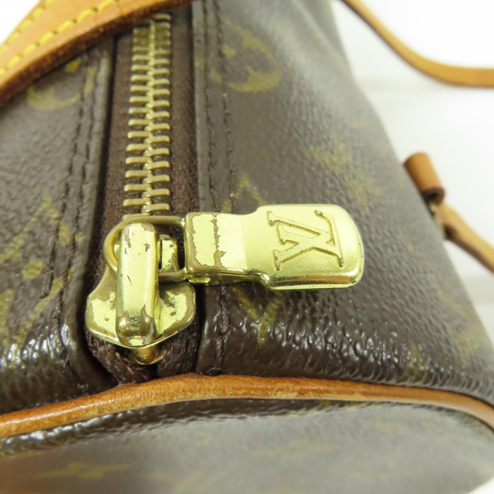 LOUIS VUITTON Monogram Papillon PM金扣手挽袋